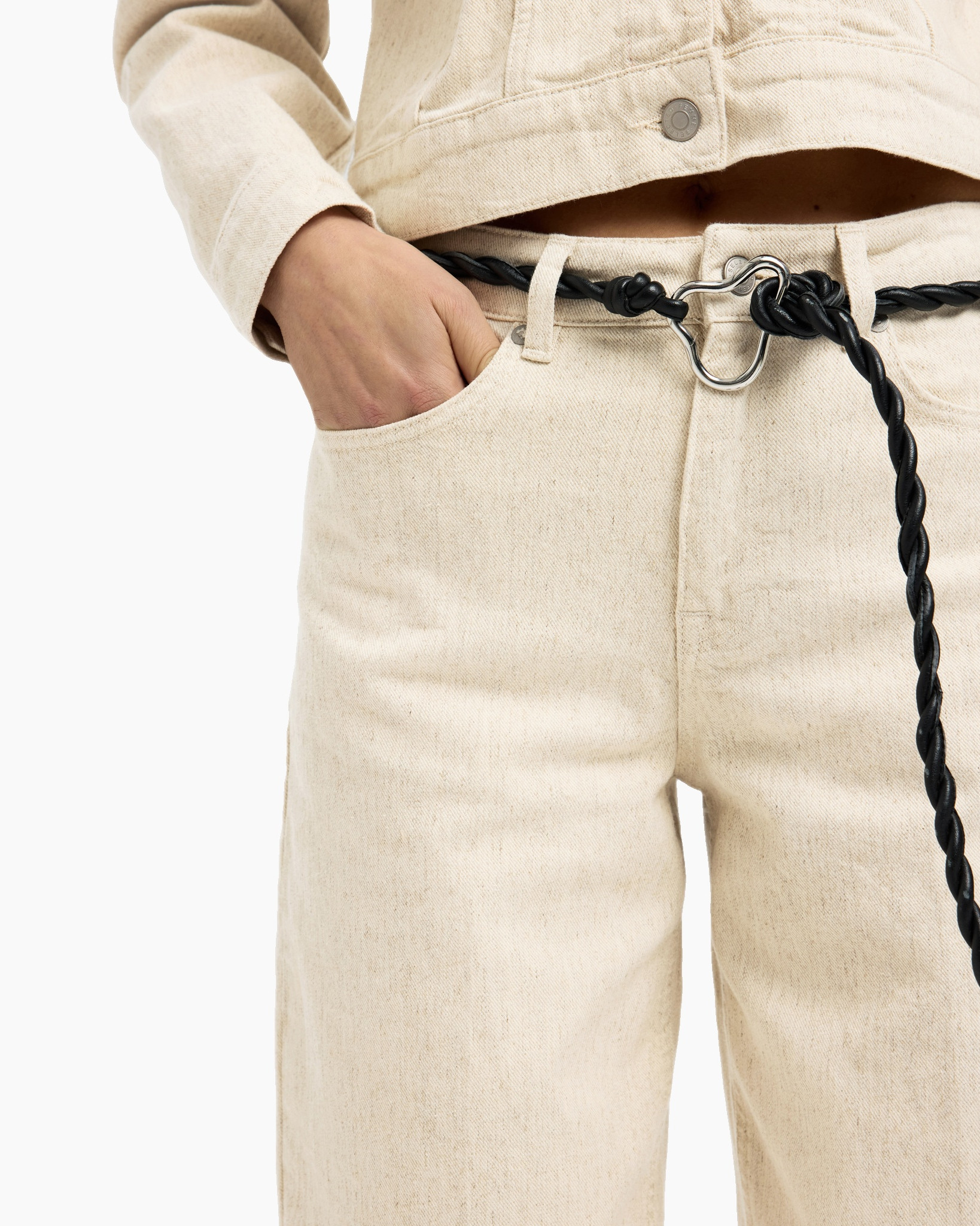 Jeans Una Mw Barrel Jeans Beige