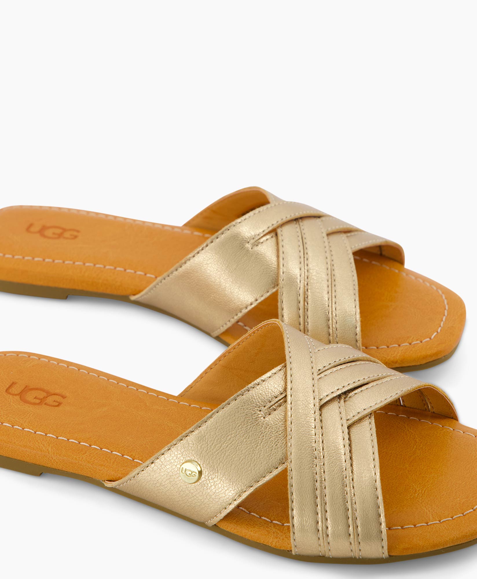 Sandaal Zonder Hak W Kenleigh Slide Goud Sandaal Zonder Hak W Kenleigh Slide Goud