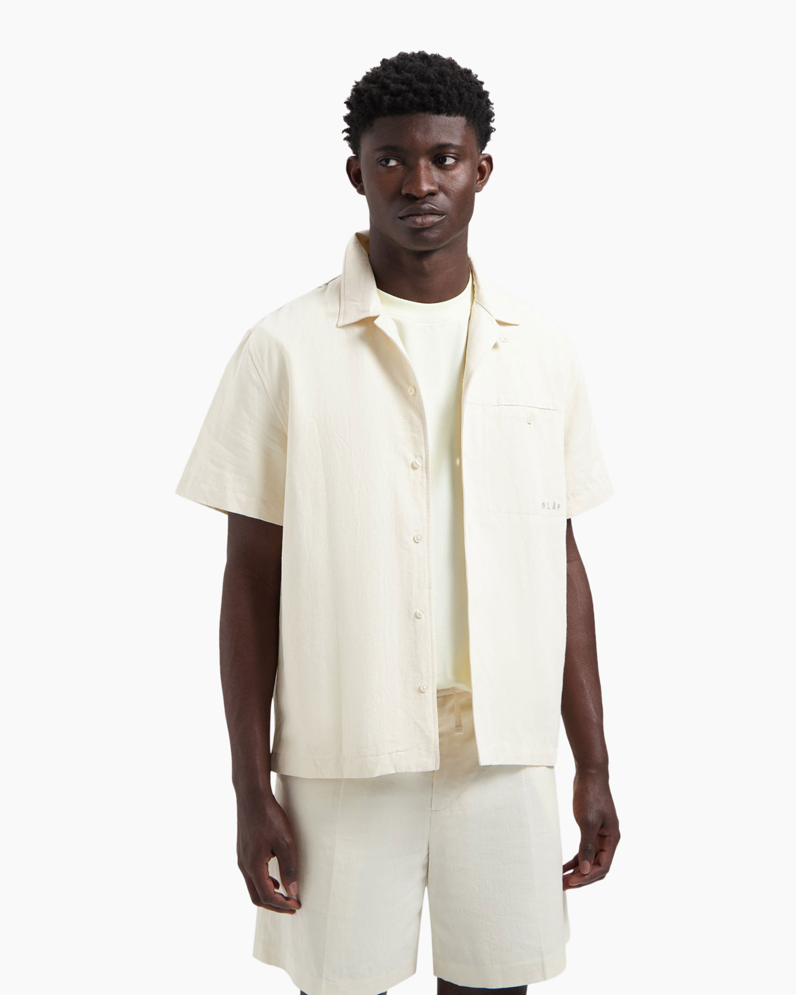 Overhemd Sun Linen Ss Off White