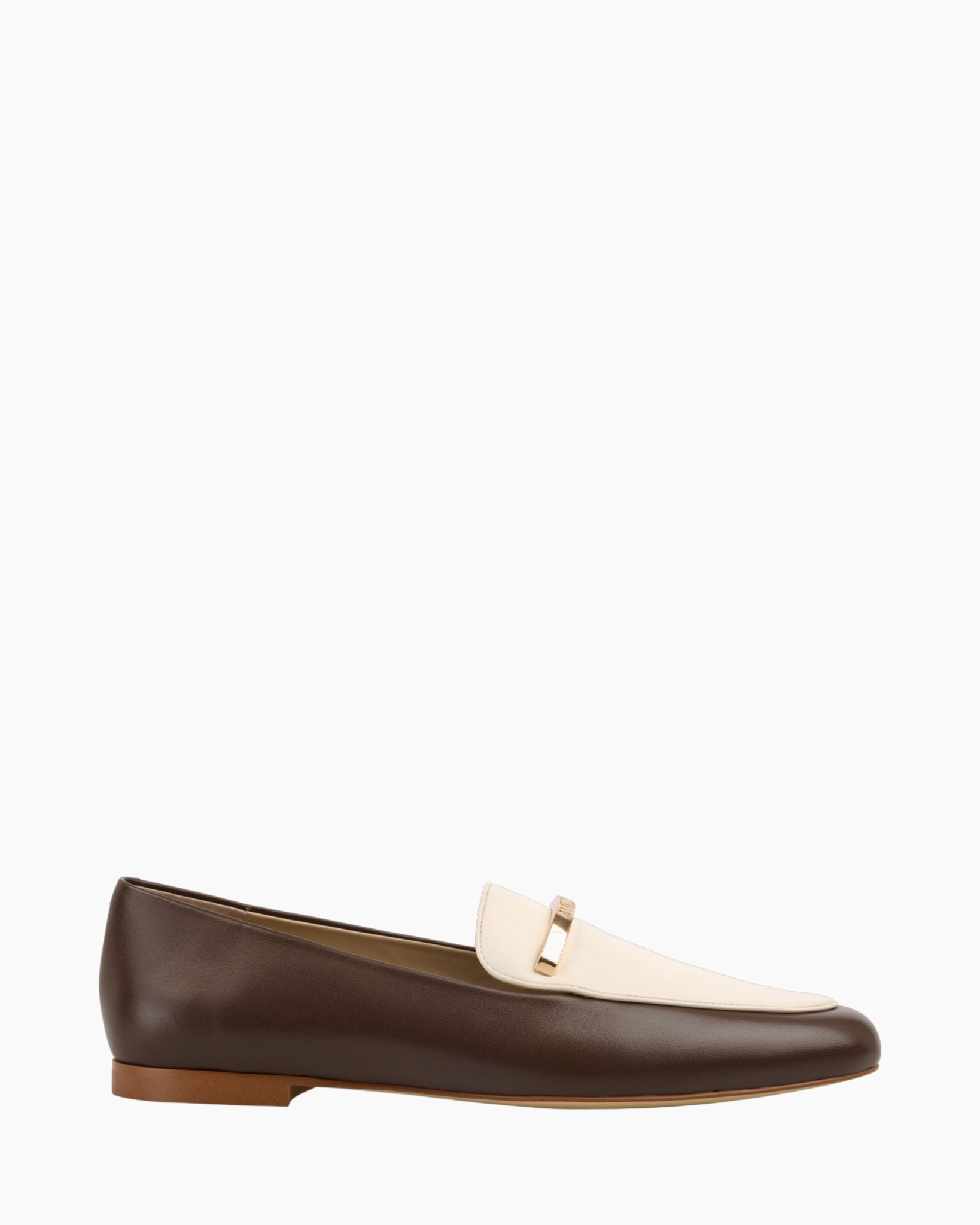 loafer, tweekleurig, bruin, loafers, leer