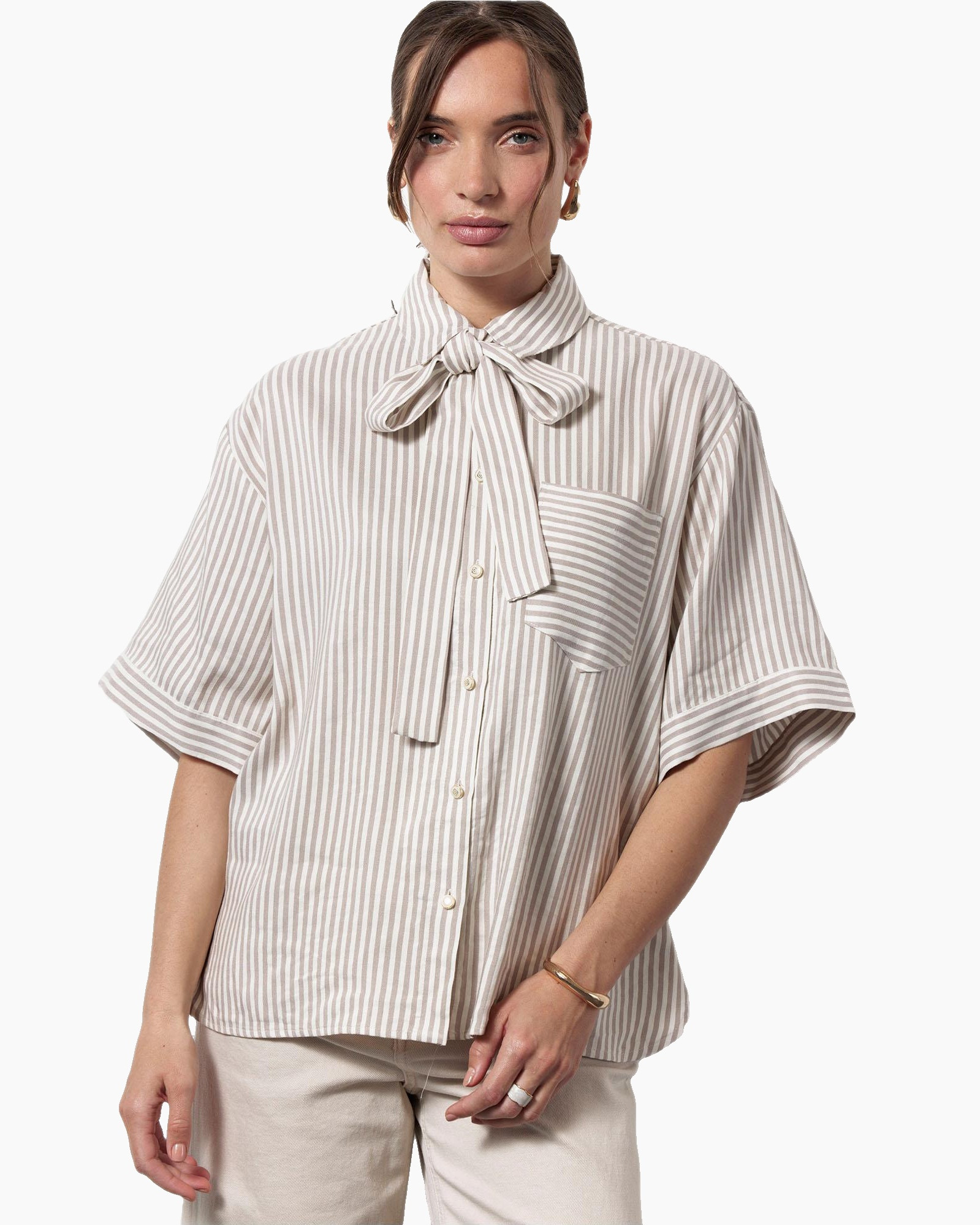 Blouse Carmen Stripe Blouse Rood