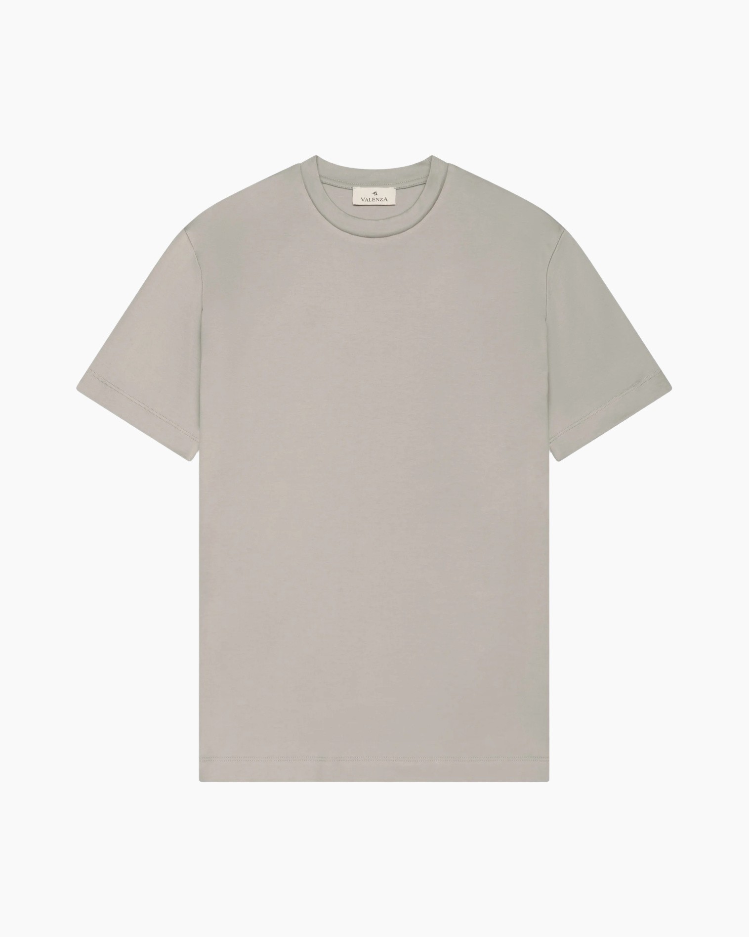 t-shirt, korte mouwen, crewneck, egale kleur, beige