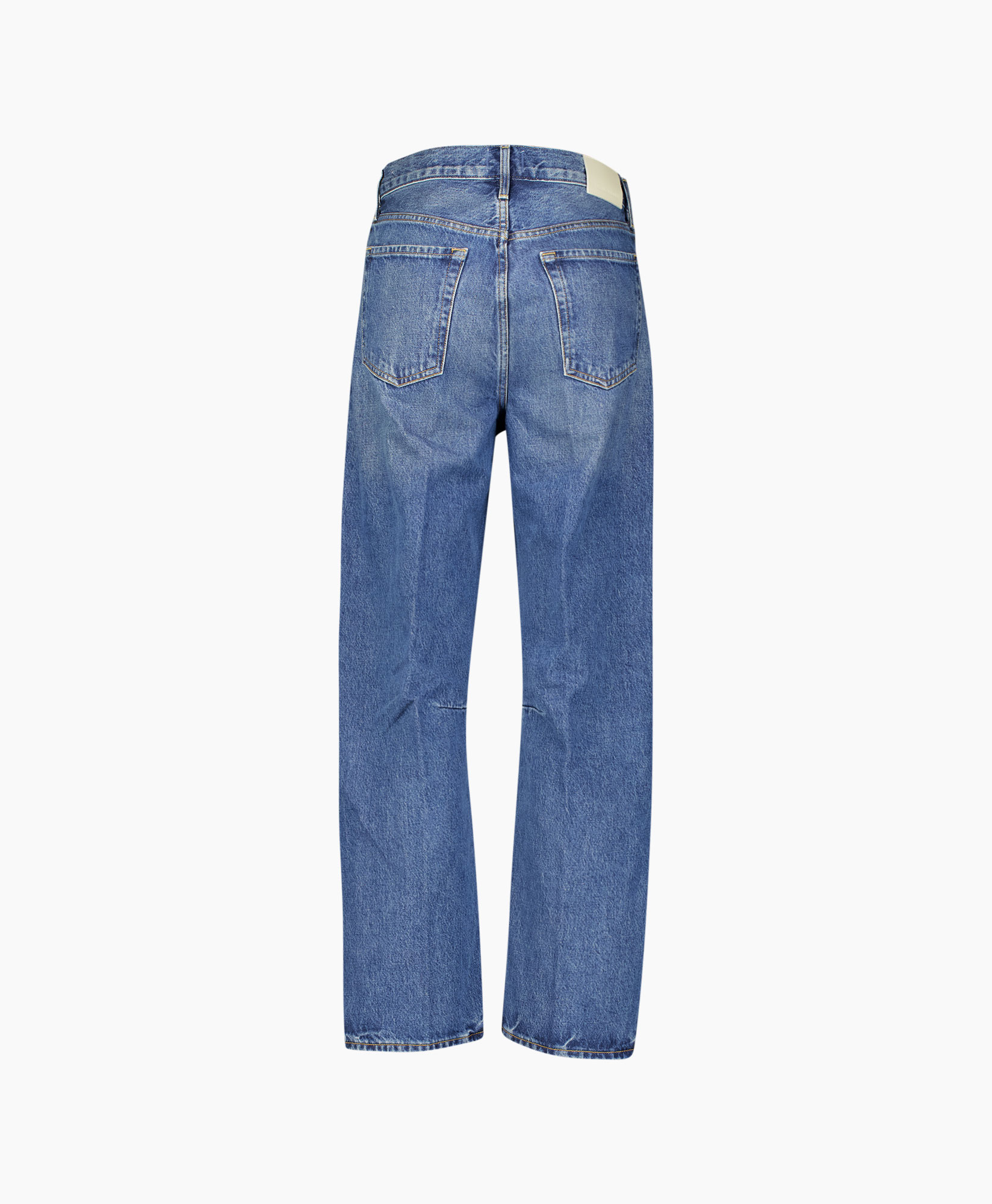 spijkerbroek, denim, blauw, rechtmodel, broek