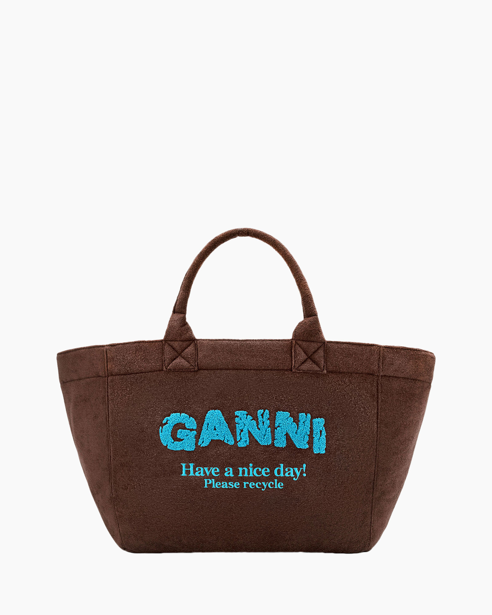 tas, tote, bruin, stof, textuur