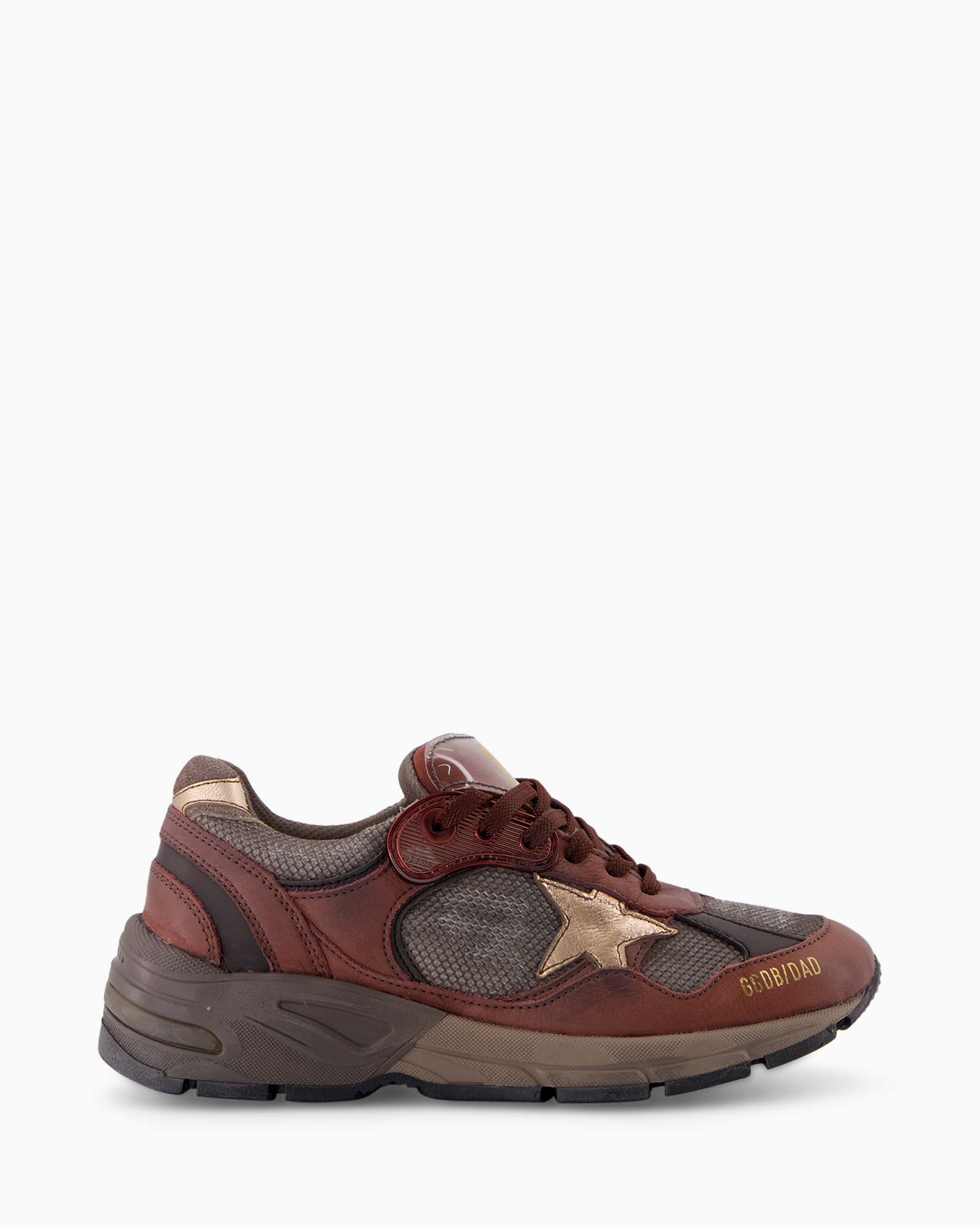 Sneaker Running Dad Upper Laminated Star Suede Hee Roestbruin