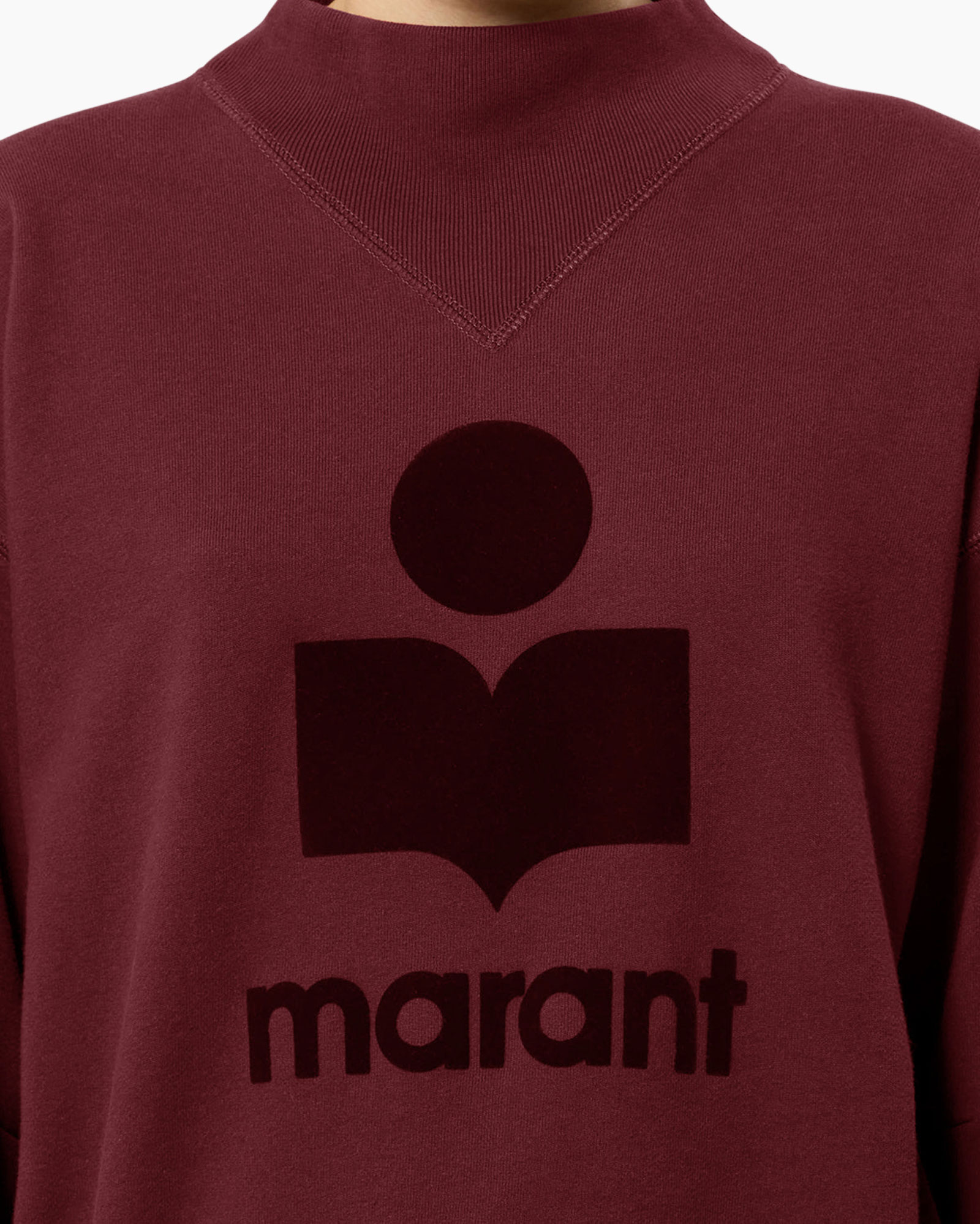 trui, logo marant, bordo, geribbelde halslijn, drukontwerp