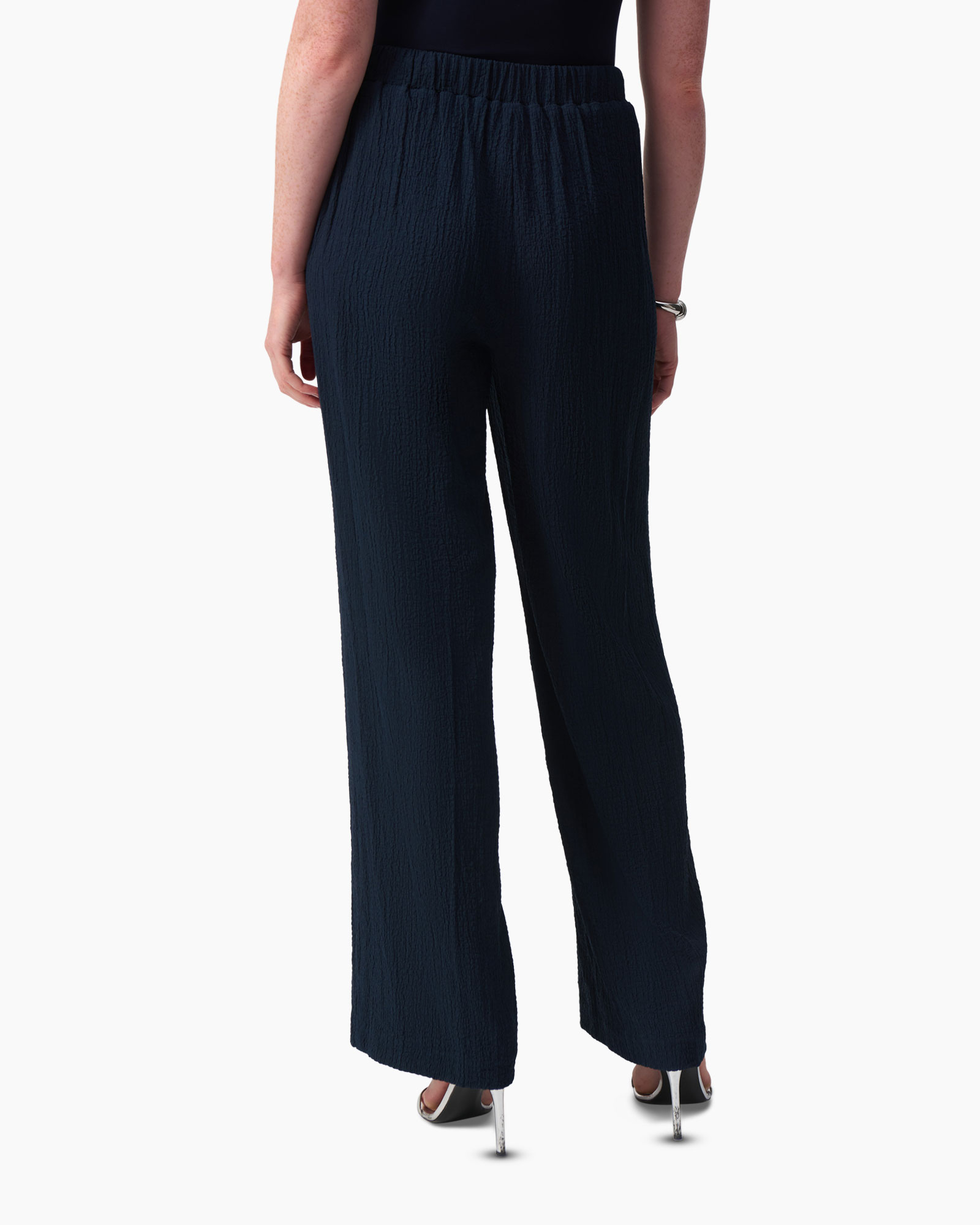 Pantalon Wide Leg Donker Blauw