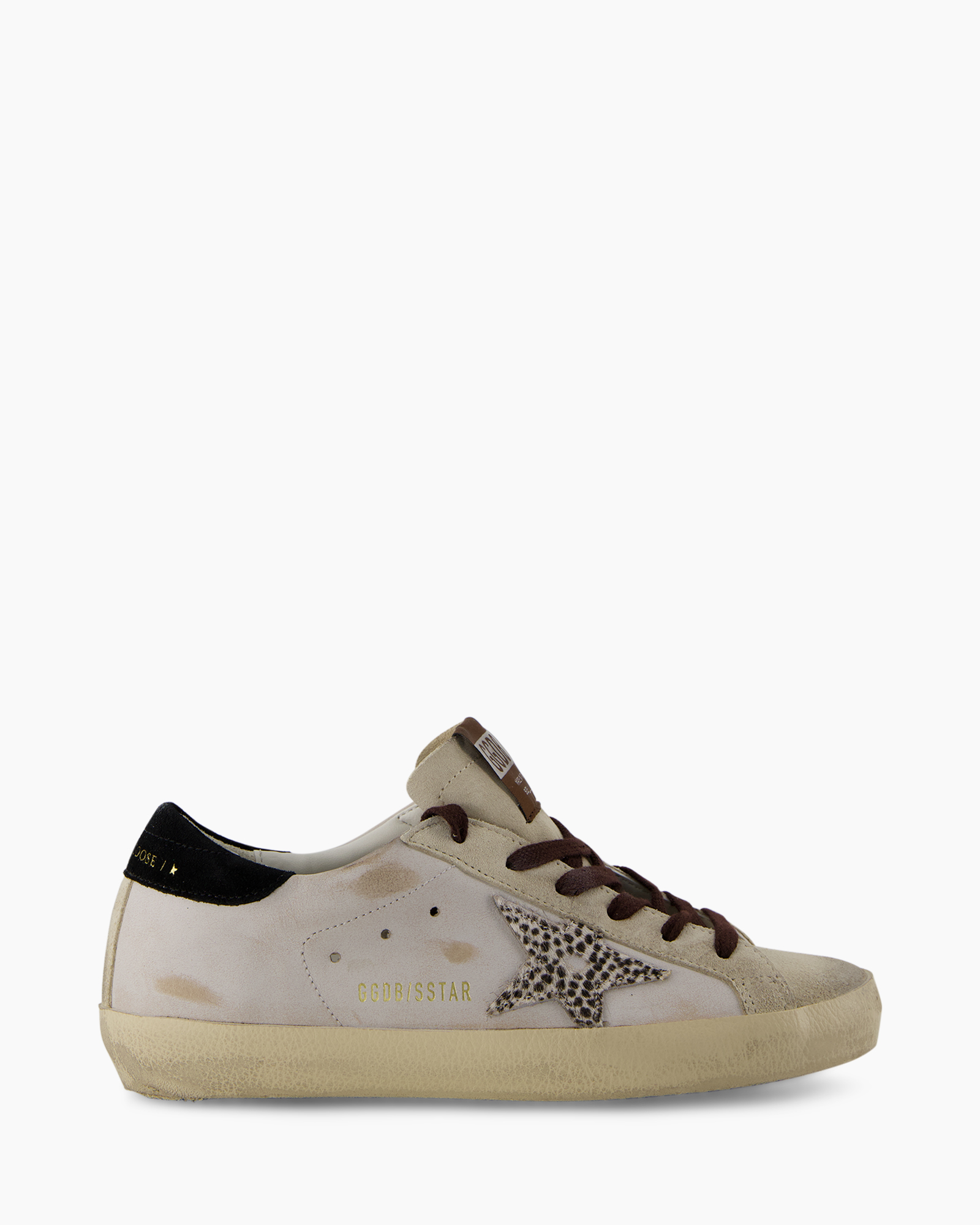 sneaker, schoen, laag snit, veters, ster patroon