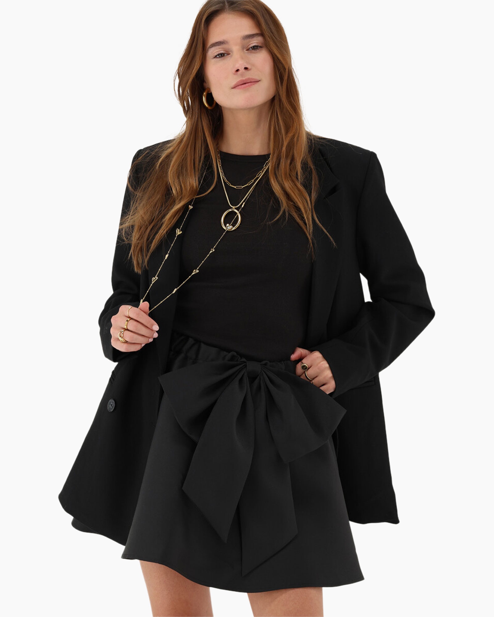 Rok Skirt With Big Bow Zwart