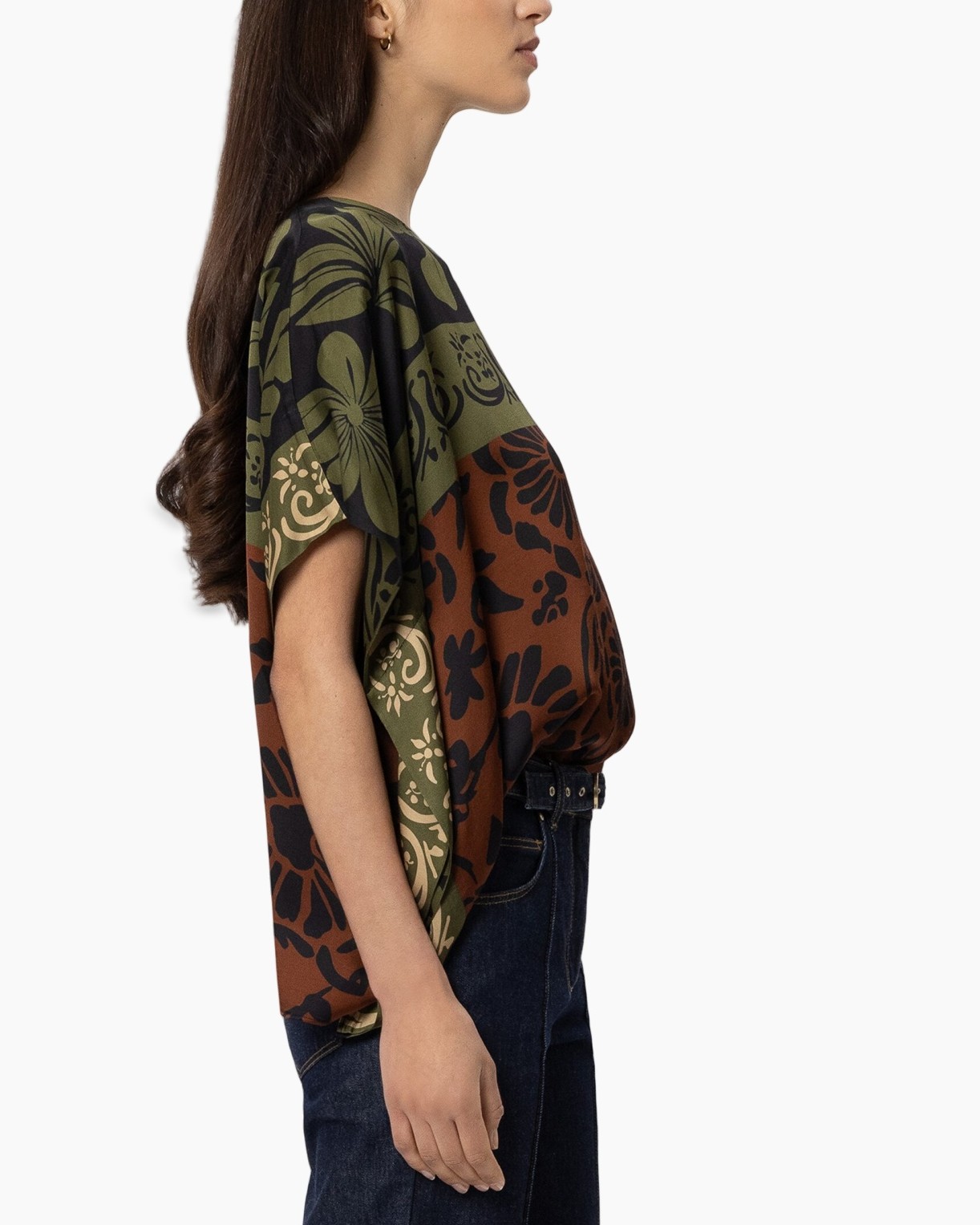 kimono, poncho, patroon top, vleugelig model, flowy