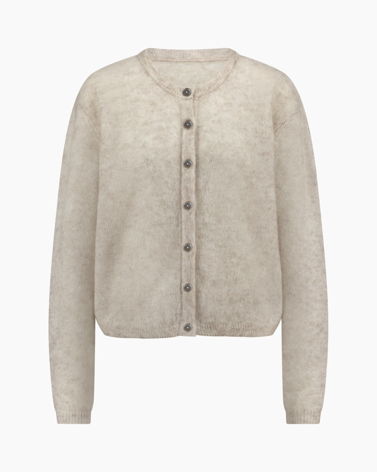 cardigan, knopjes, beige, brei, lange mouwen