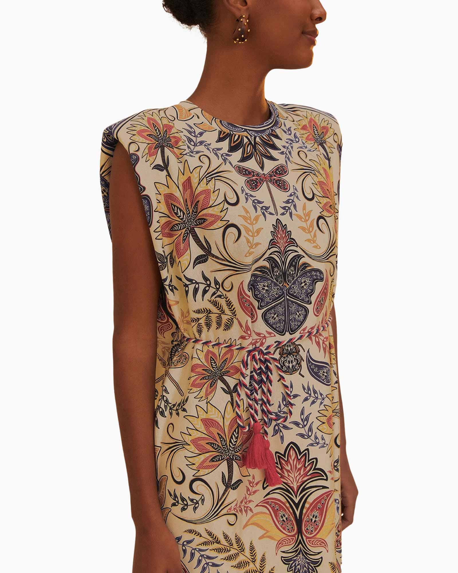 Jurk Boho Glam Midi Off White