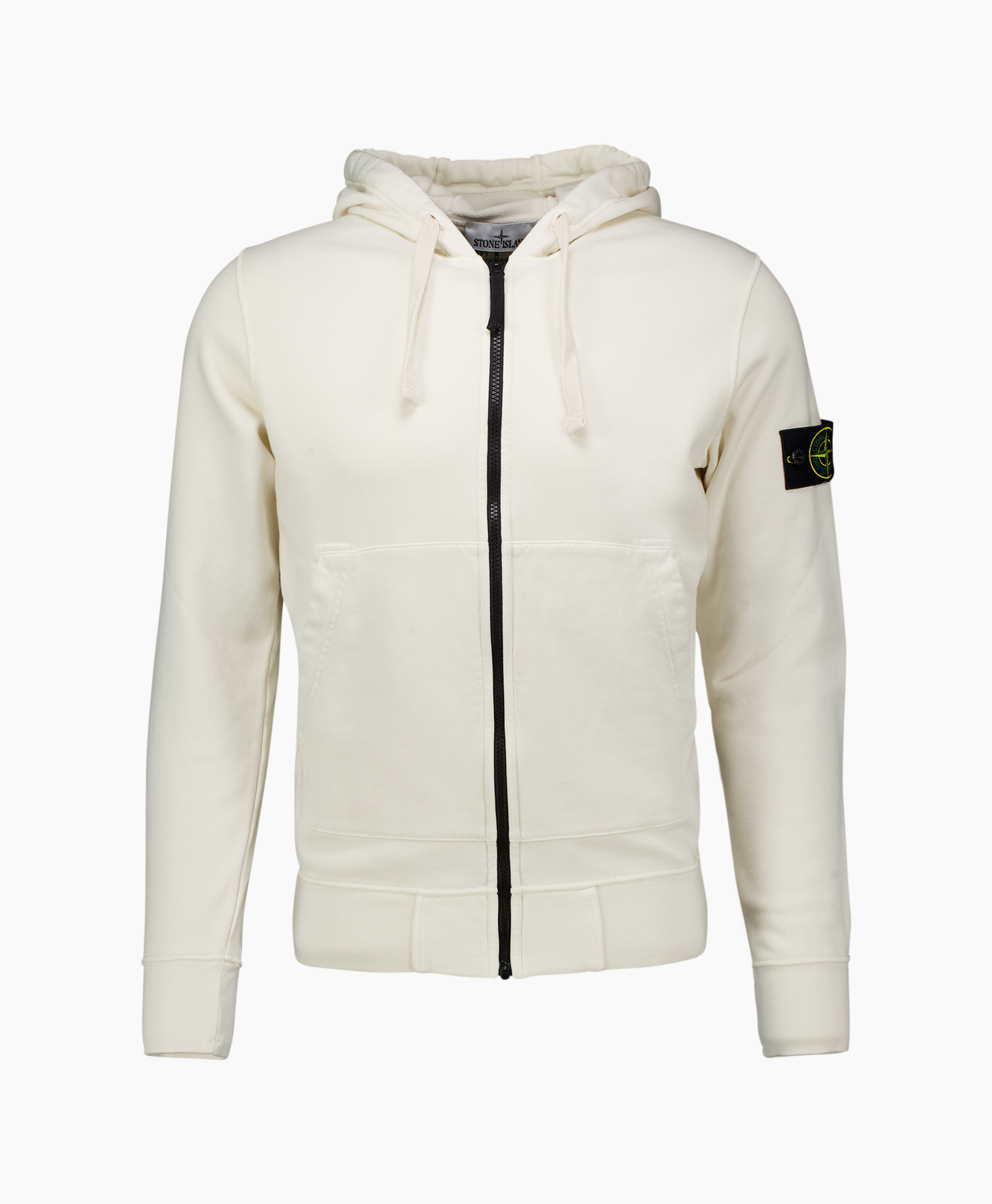 hoodie, zipper, front-zip, pocketed, cream