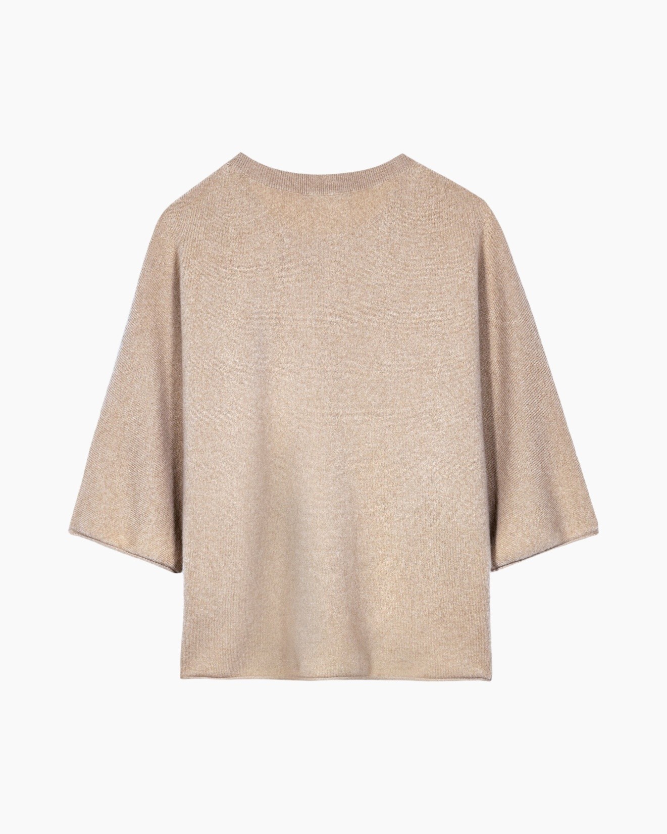 trui, beige, lose pasvorm, brede mouwen, breiwerk