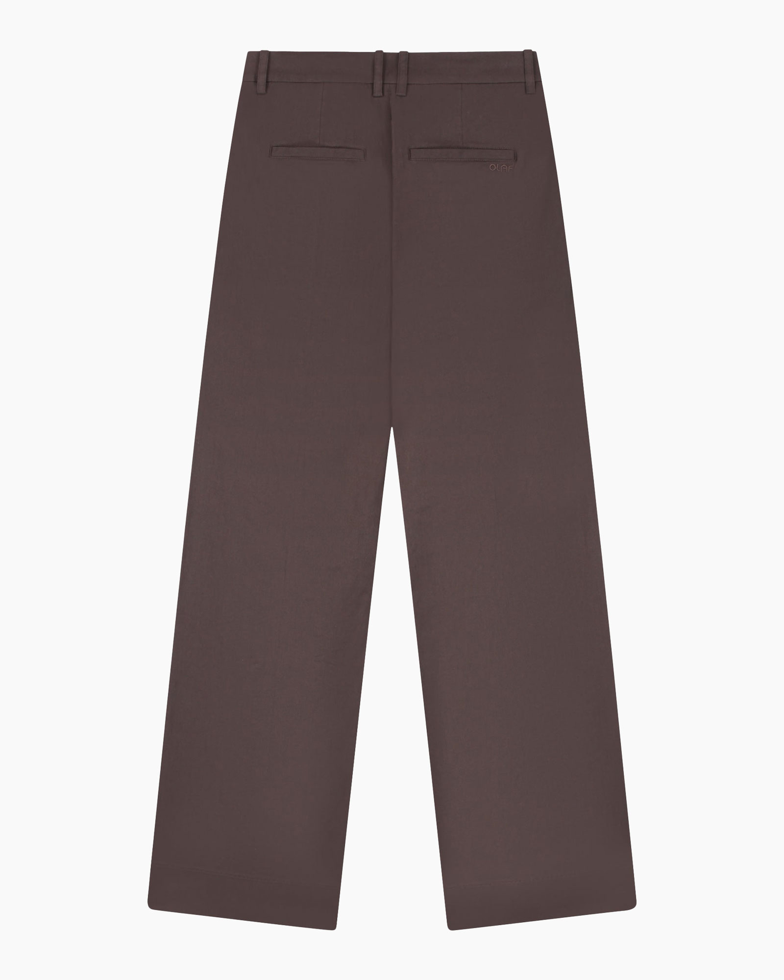 broek, broekspant, bruin, rechtepijp, achterzakken