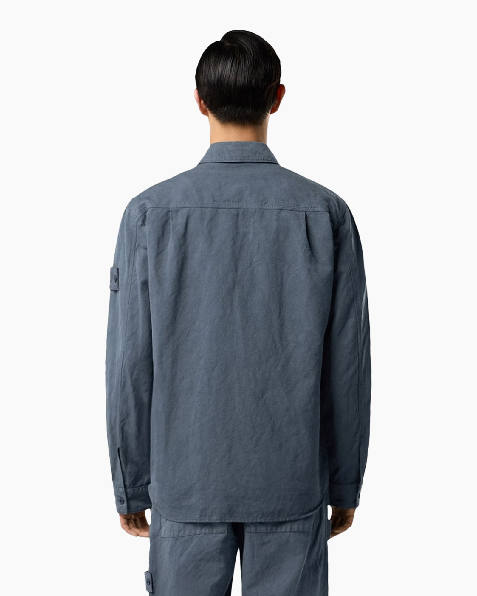 werk shirt, lange mouw, knopsluiting, twee borstzakken, slim fit