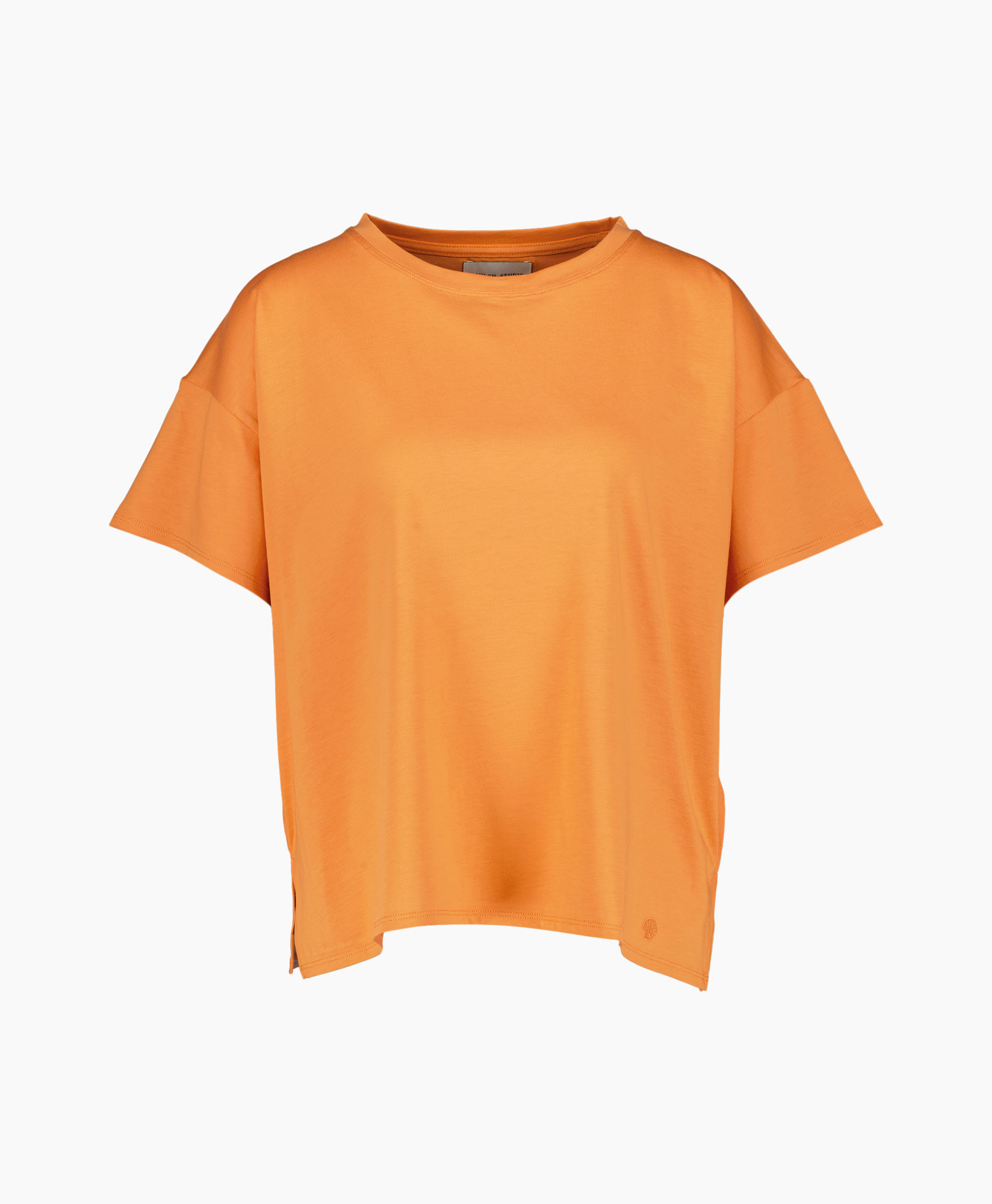 Loulou Studio T-shirt Korte Mouw Basiluzzo Oranje