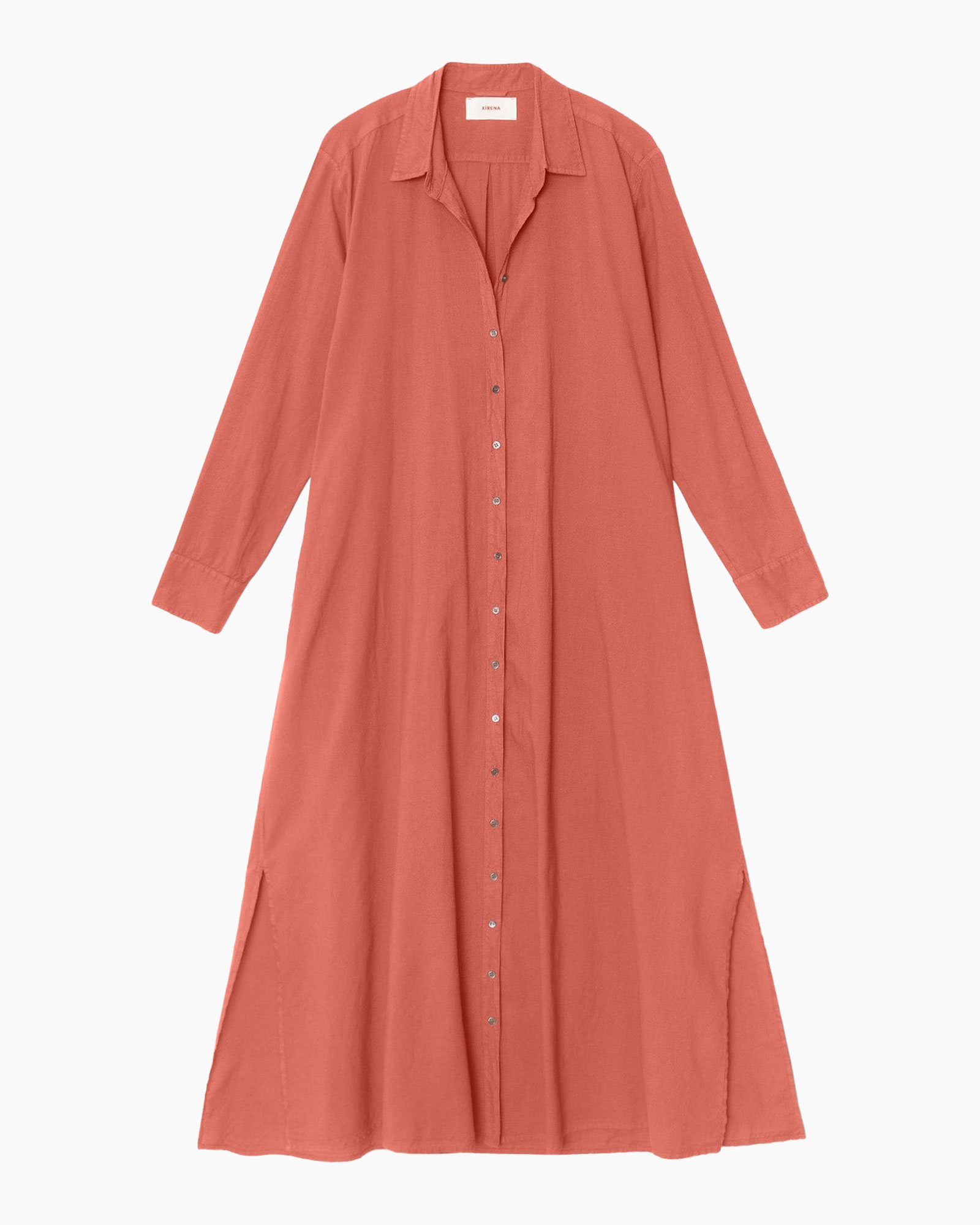 dress, button-down, long-sleeve, collared, midweight