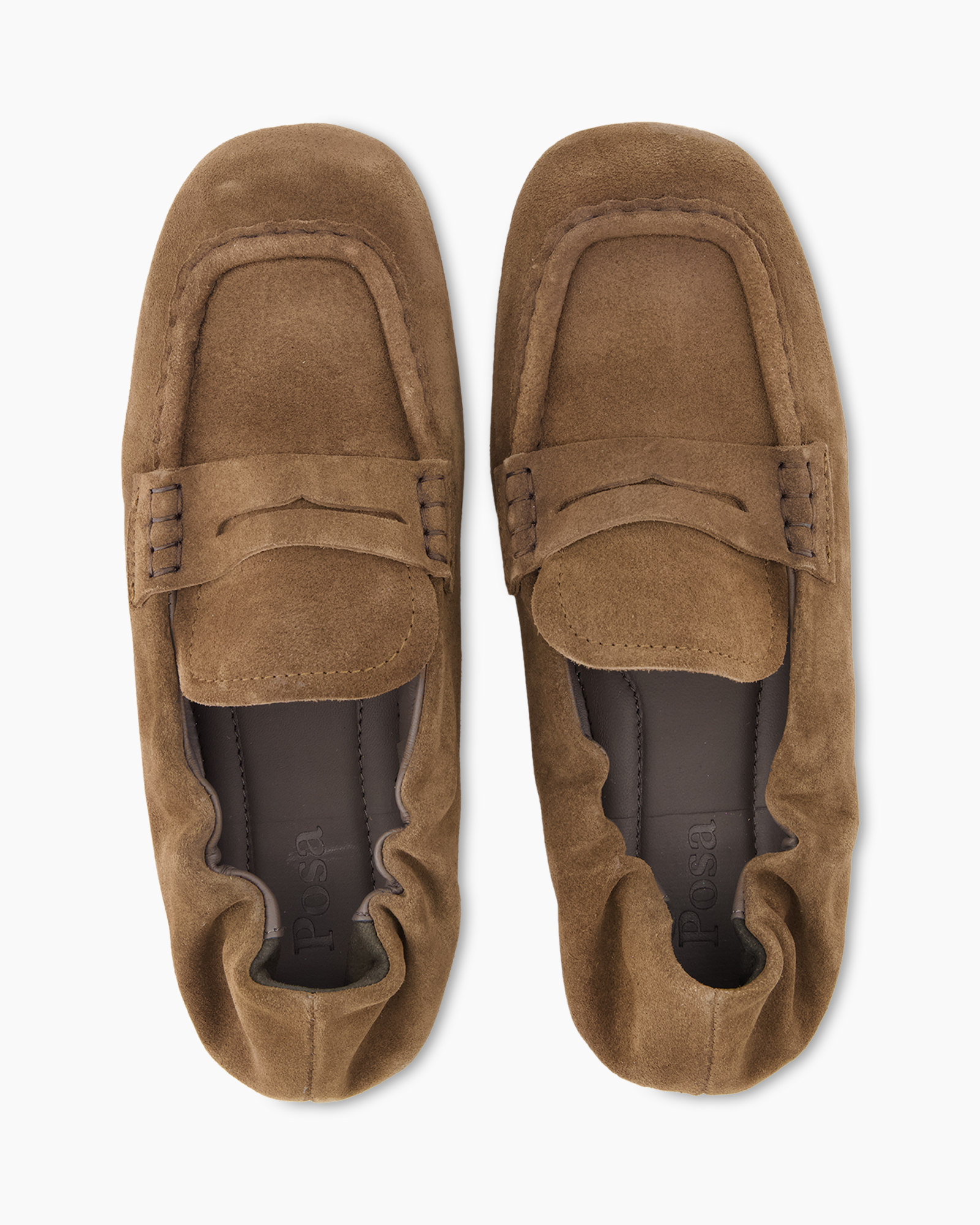mocassins, slopers, slip-ons, suede, bruin