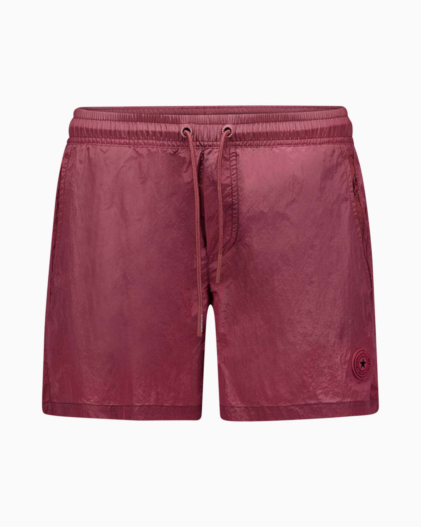 Short Waxed Crincle Swimshort Roestbruin