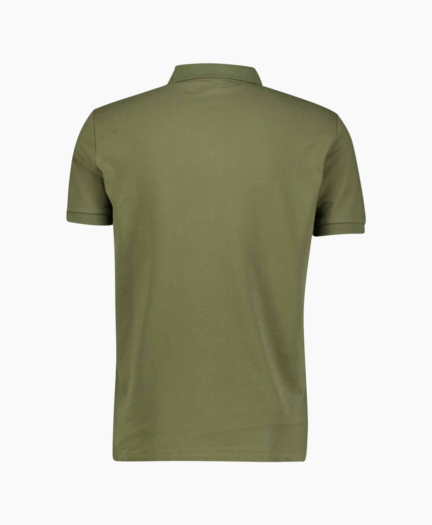 poloshirt, korte mouwen, olijf groen, polo kraag, logo borduring