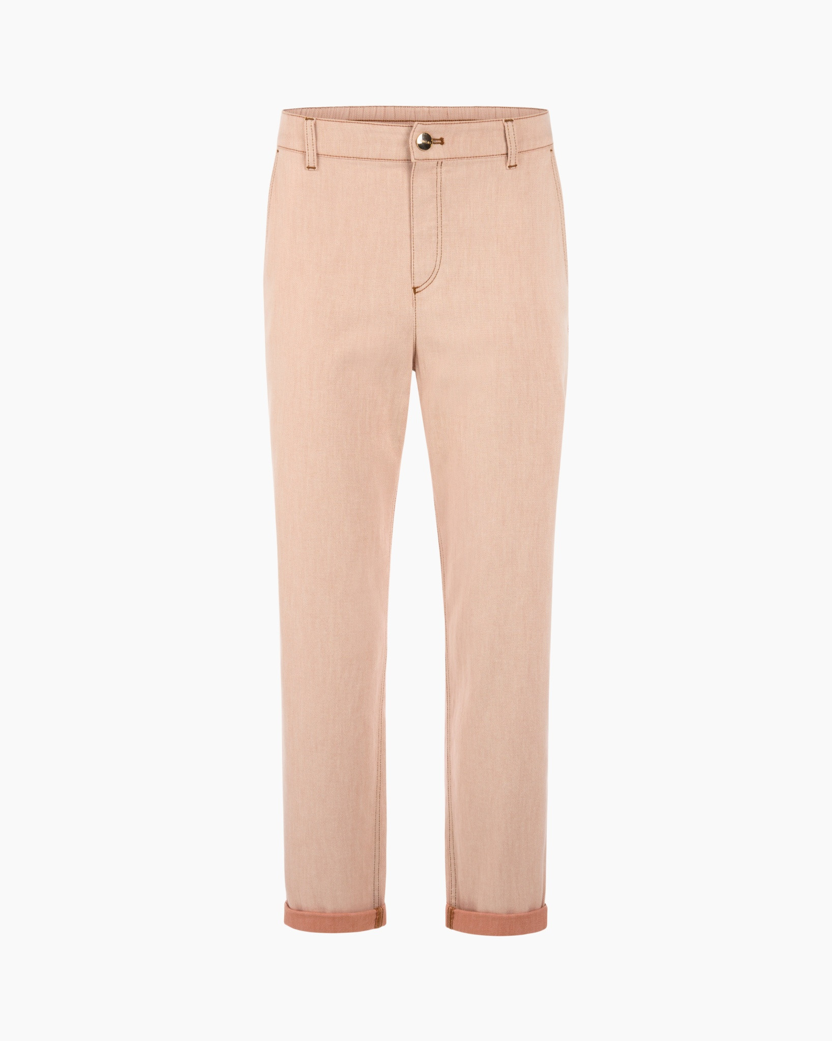 broek, broeken, beige, elastiek, riemlus