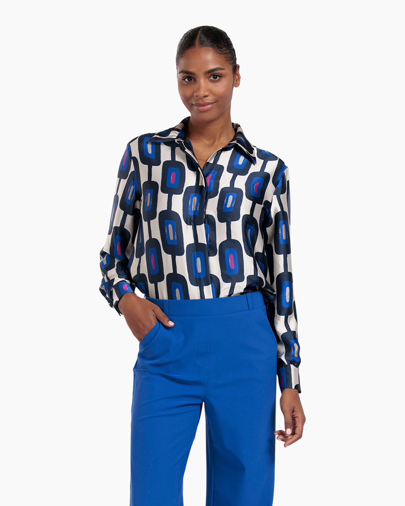 Blouse Hiske Satin Chain Blouse COMBO L