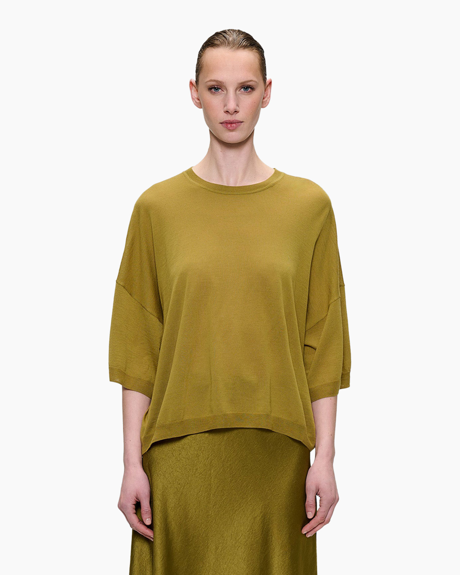 Top Summer Merino Dawson midden groen