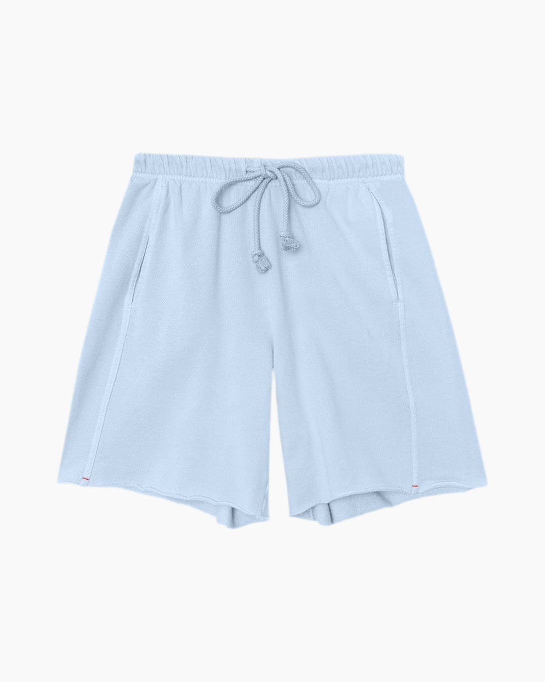 broek shorts, touwkoord, elastische taille, lichtblauw, zakken