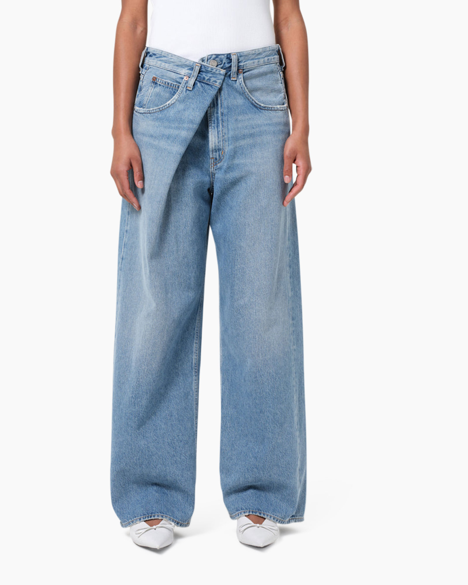 Jeans Vana Fold midden blauw