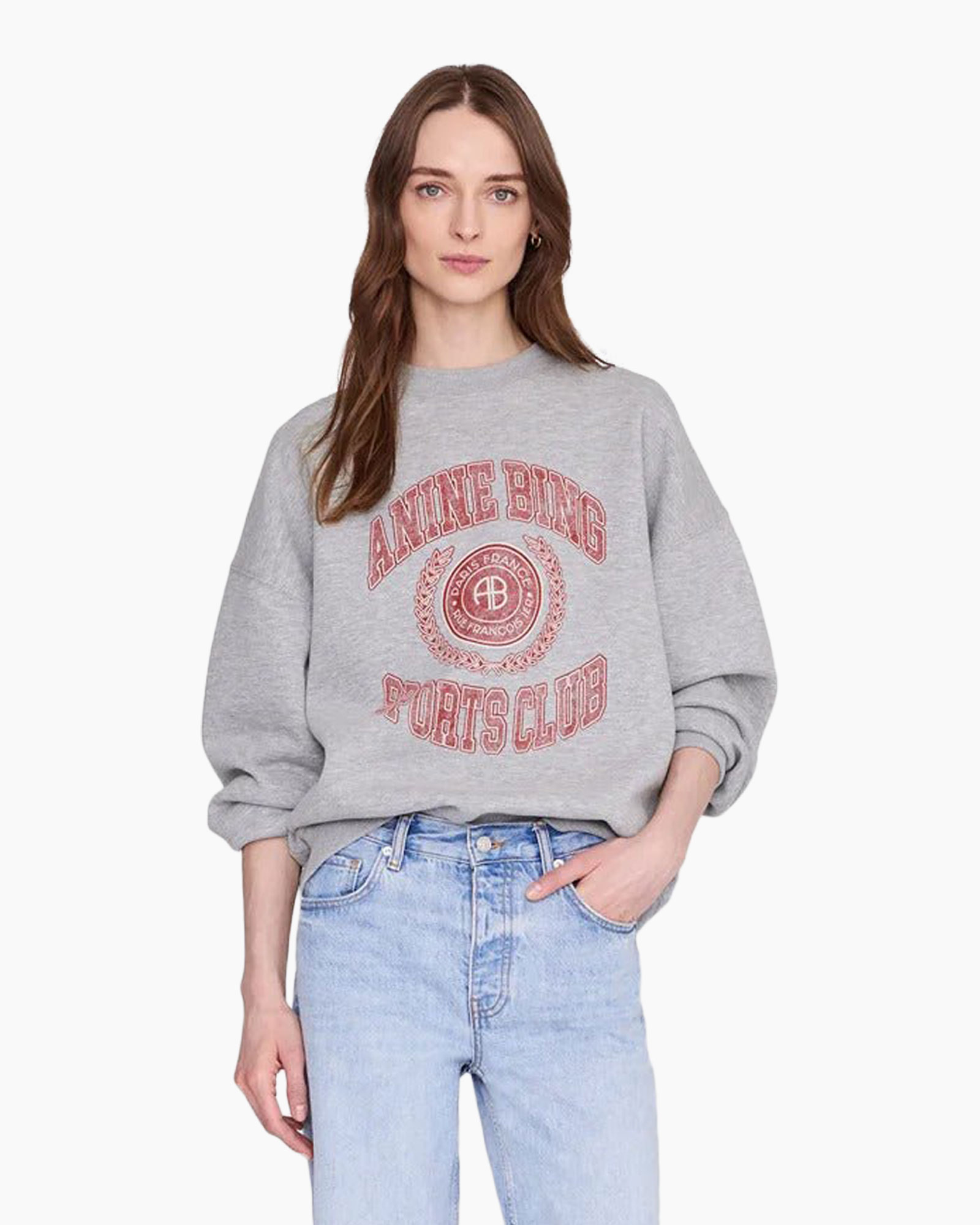 sweatshirt, grafisch, grijs, rond hals, unisex