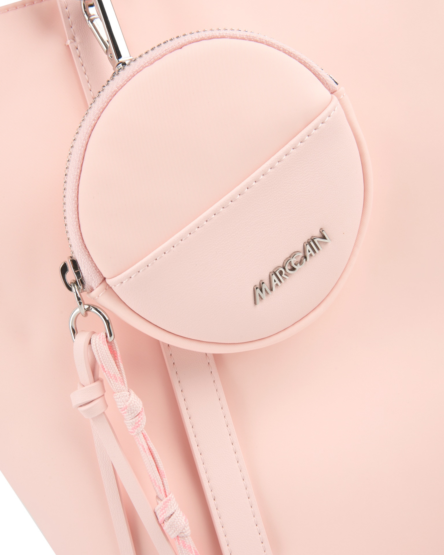 rugzak, roze, kleine tas, ronde pouch, ritsloot