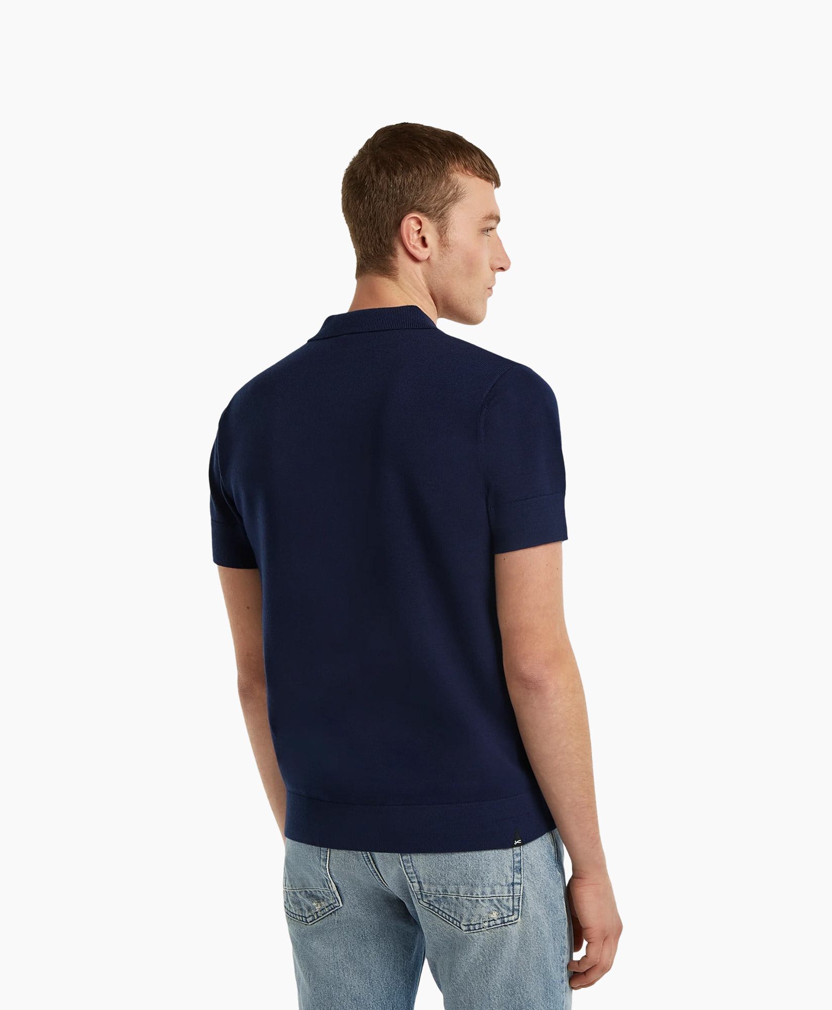 Pullover Eaton Knitted Polo Ssb Blauw