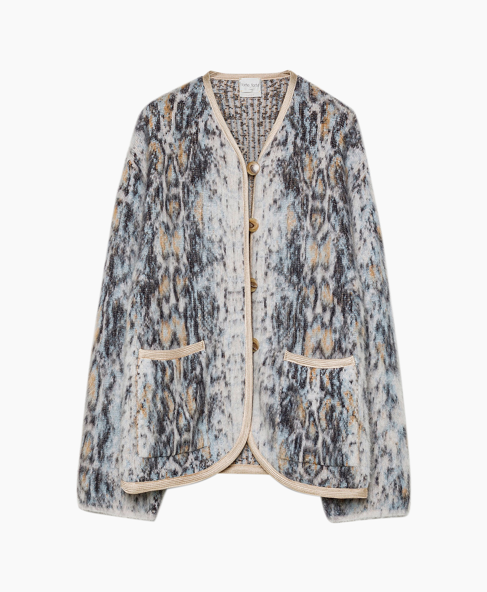 Vest Plumes De Python Alpaca Grijs