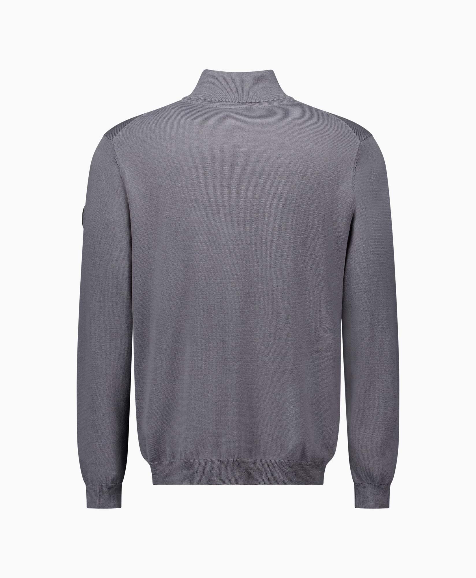 Vest Knitwear Quarter Zip Grijs