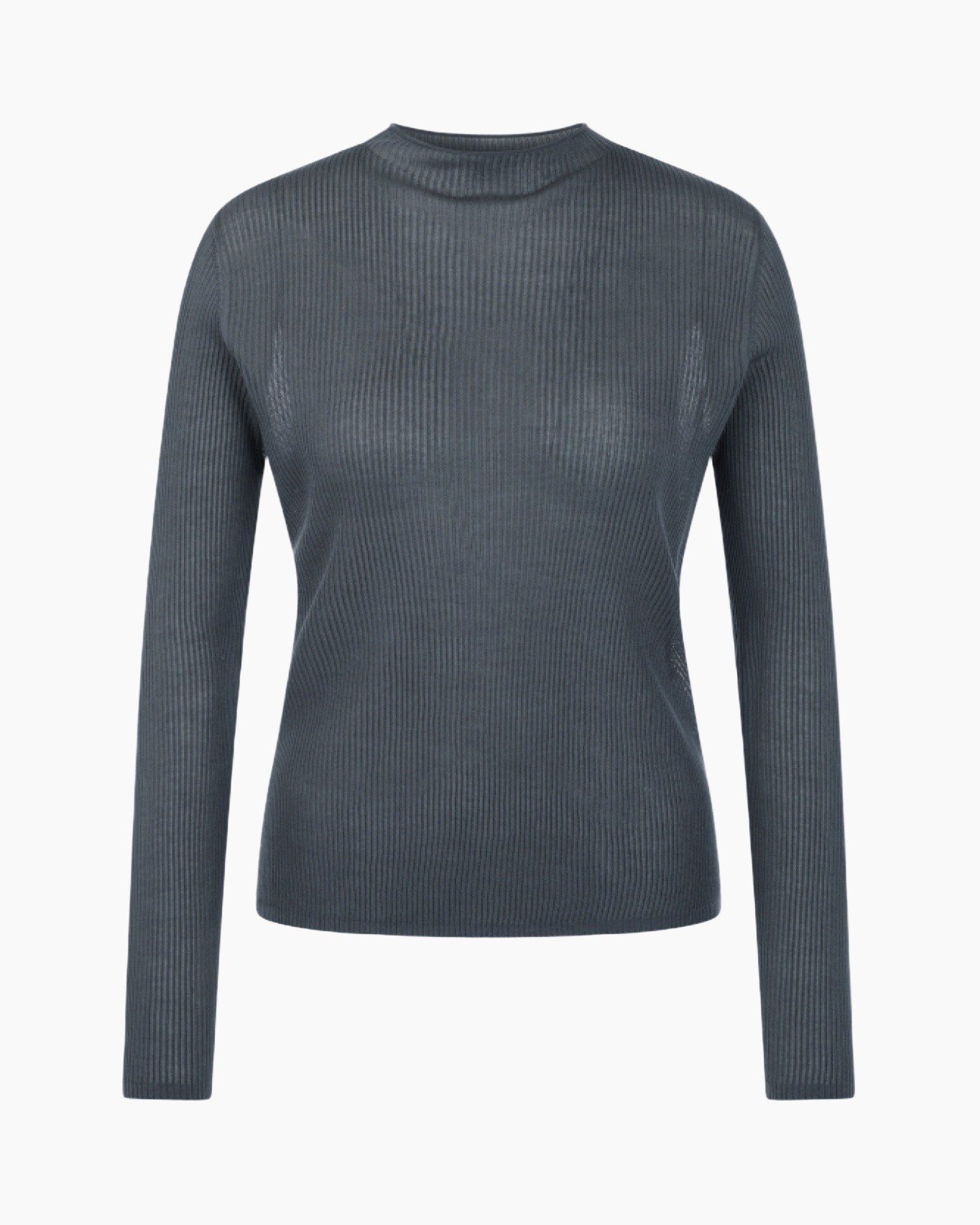 trui gebreid, ribbelgebreide trui, lange mouwen, rond hals, slim fit