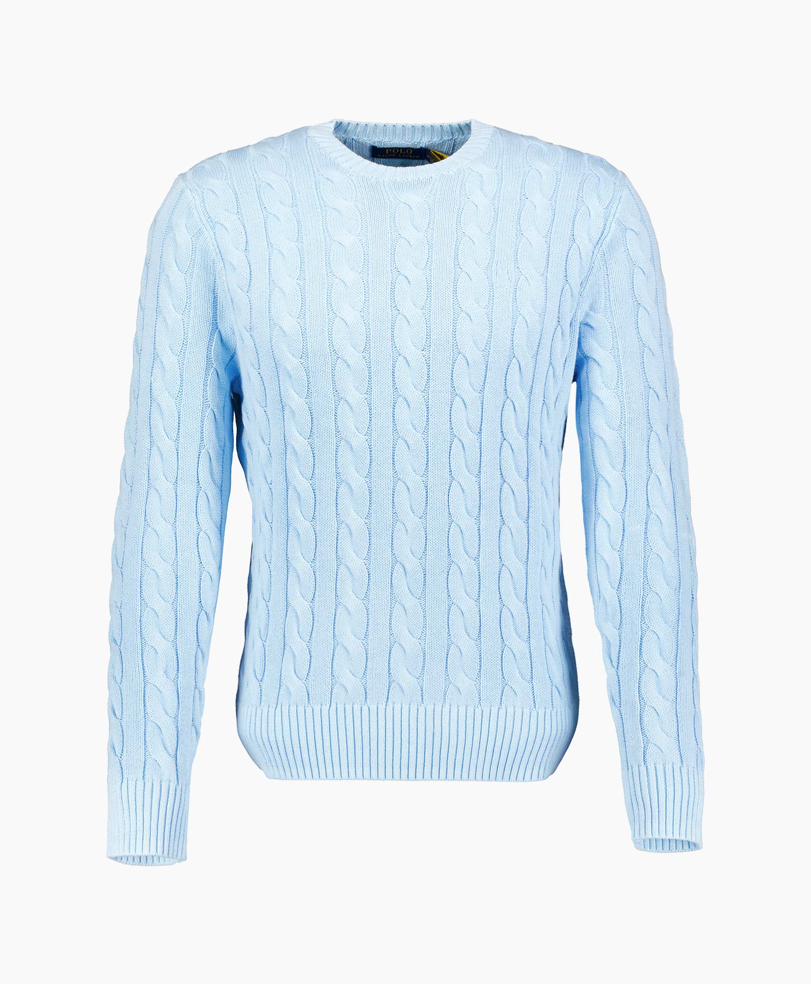 Pullover Cotton Cable Knit Licht Blauw