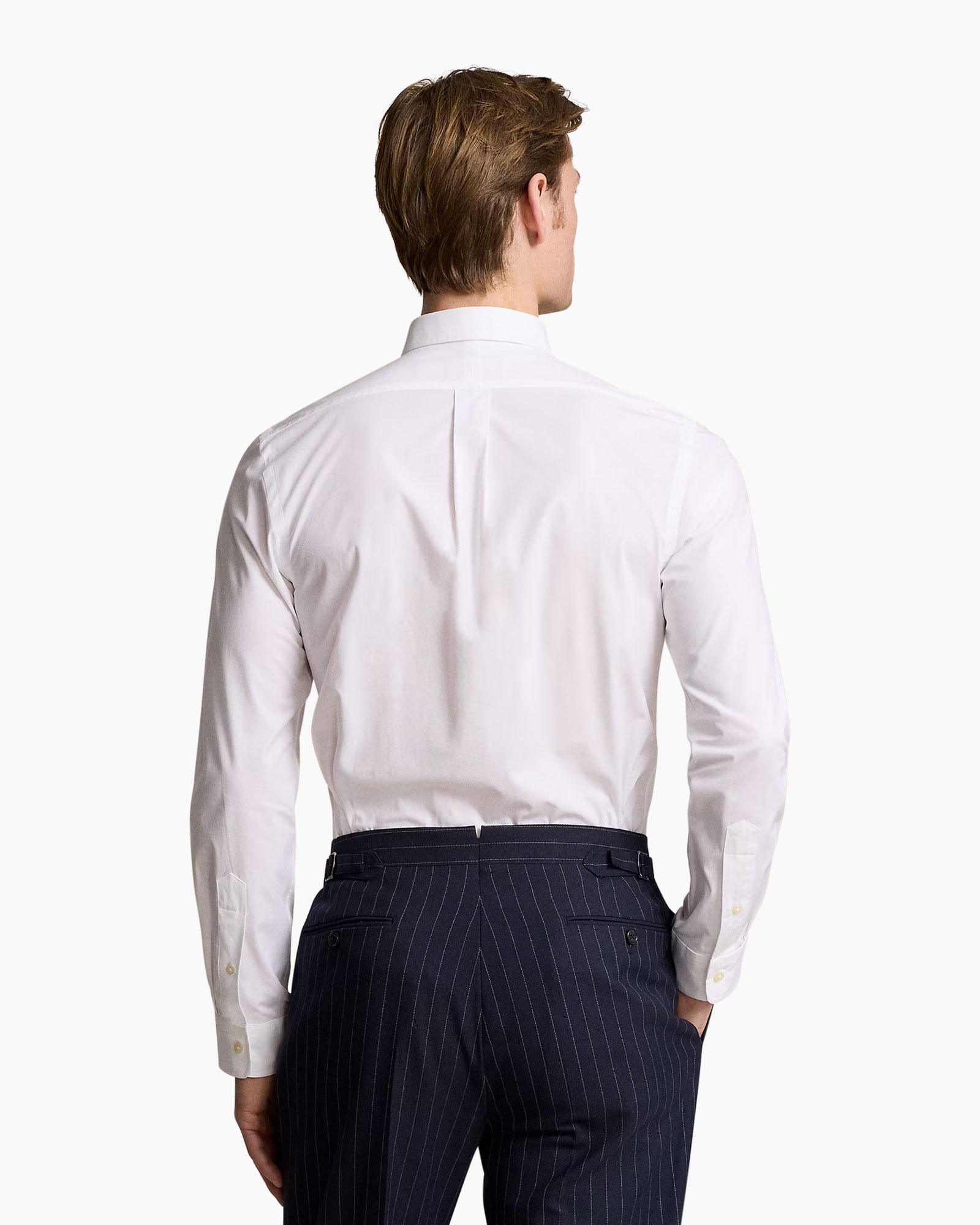 Overhemd Slim Fit Stretch Poplin Wit