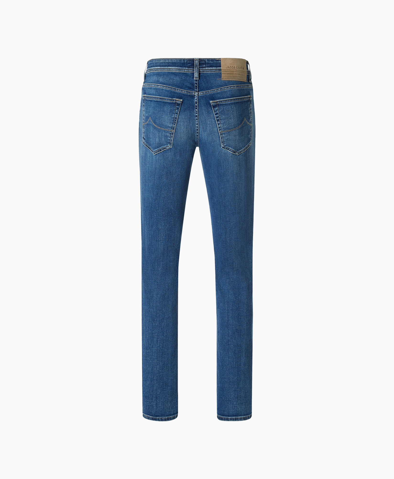 broek, denim, blauw, rechte pijp, voorzakken