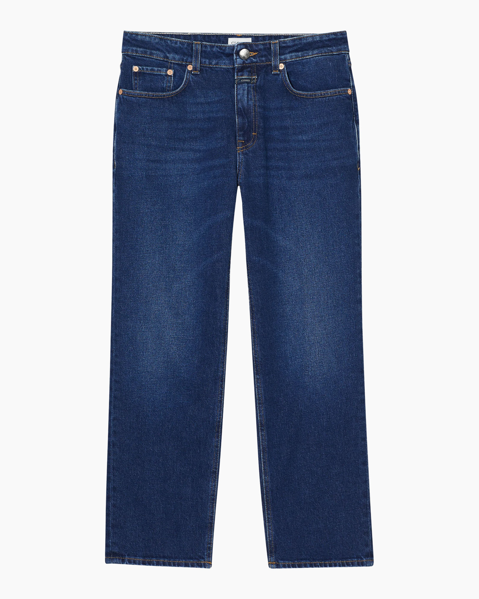 spijkerbroek, denim, blauw, recht model, zakken