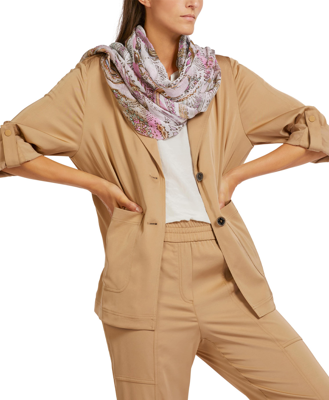 Marccain Sport Shawl Us B4.07 Z06 Off White