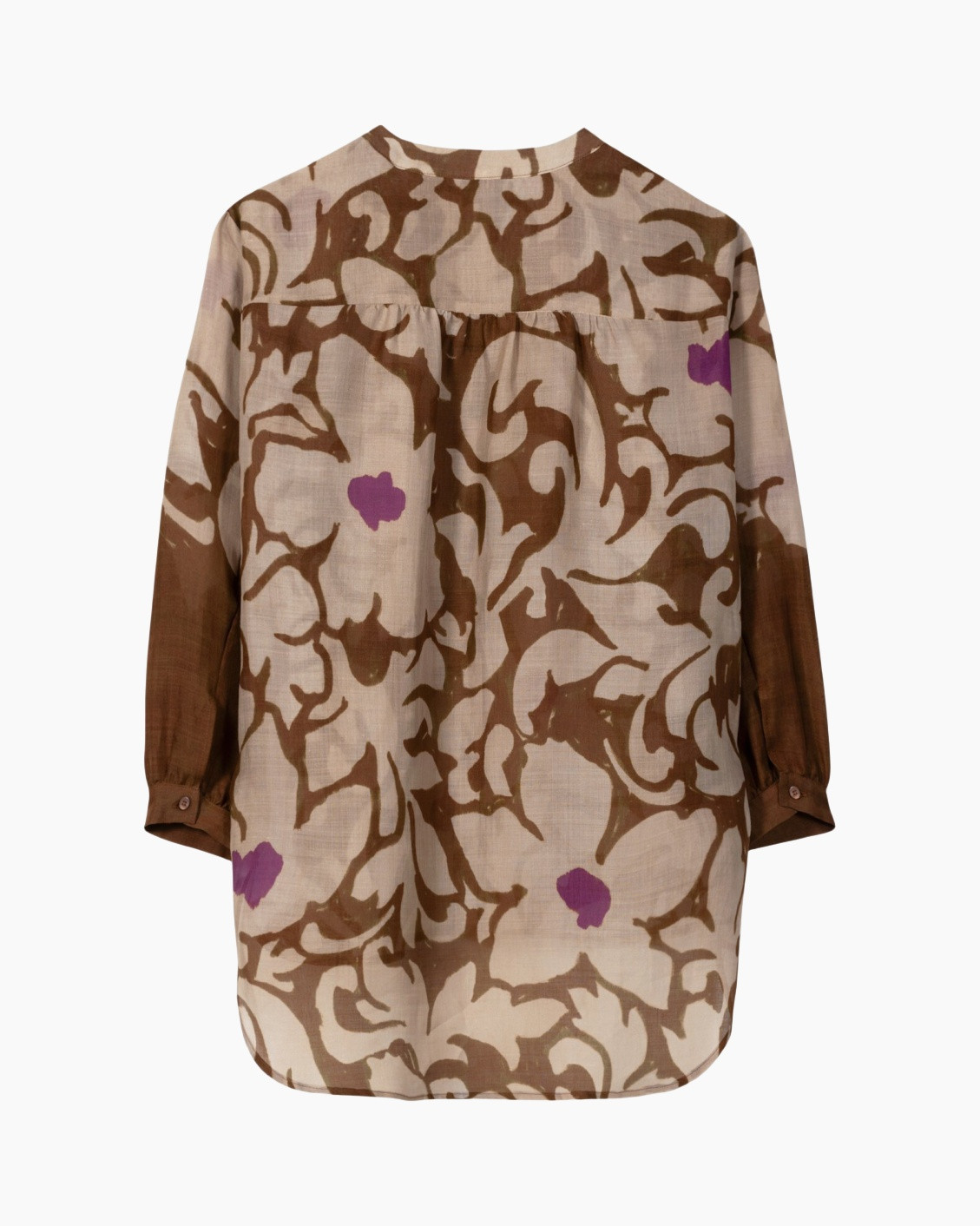 blouse, floral, pattern, linen, long-sleeve