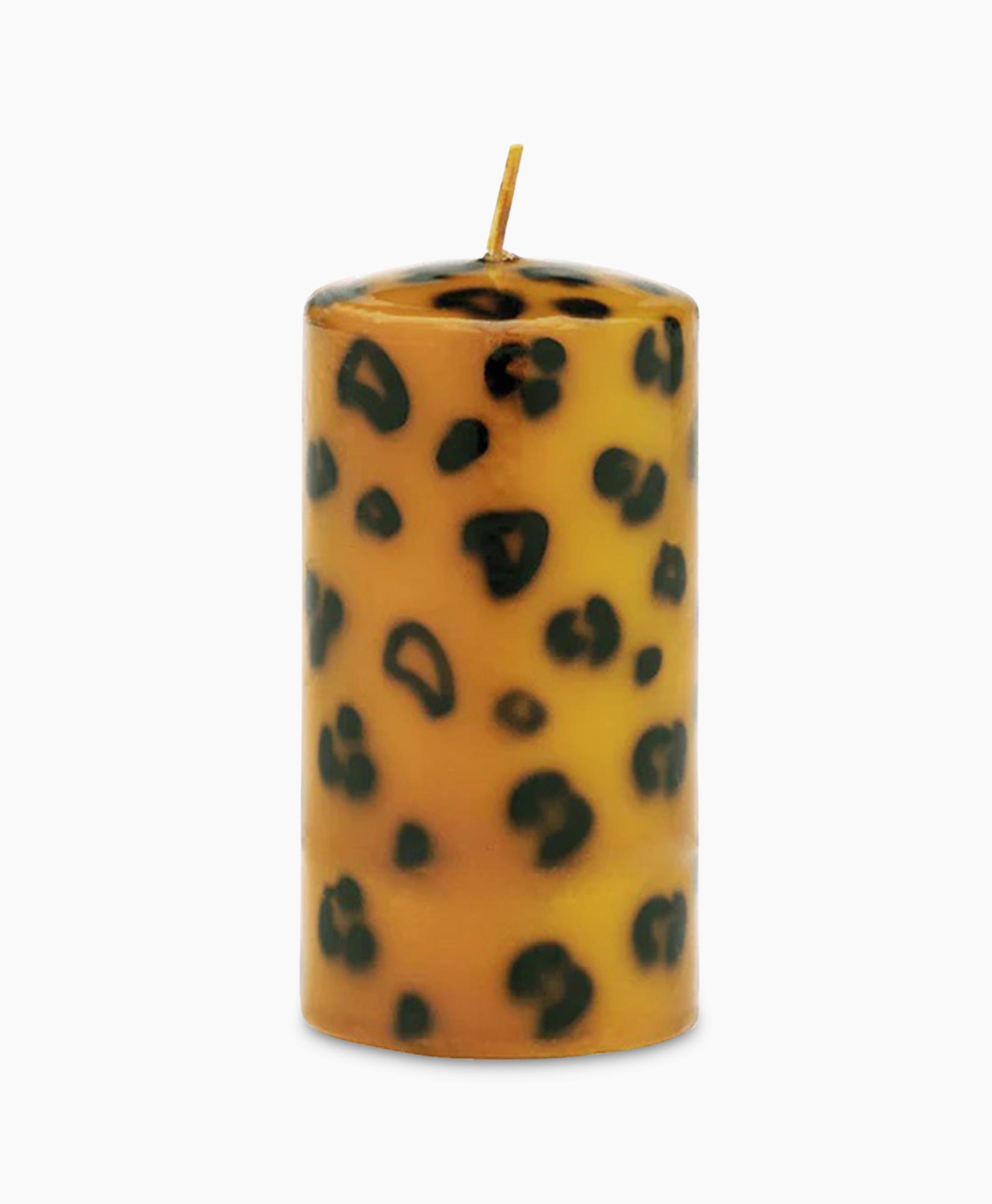 Kaars Small Leopard Print Pillar Candle Bruin