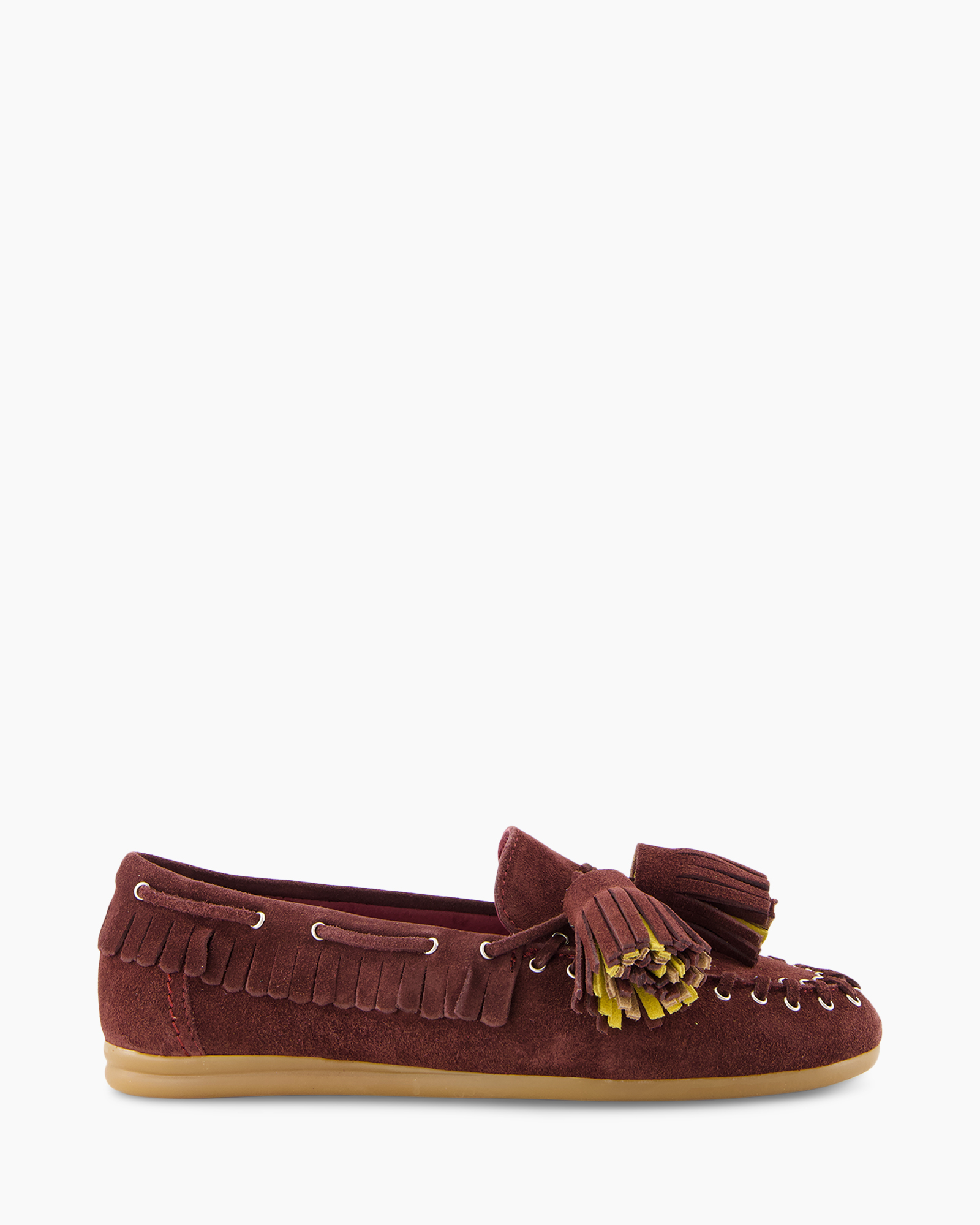 moccassin, loafers, suede, fringe, tassel