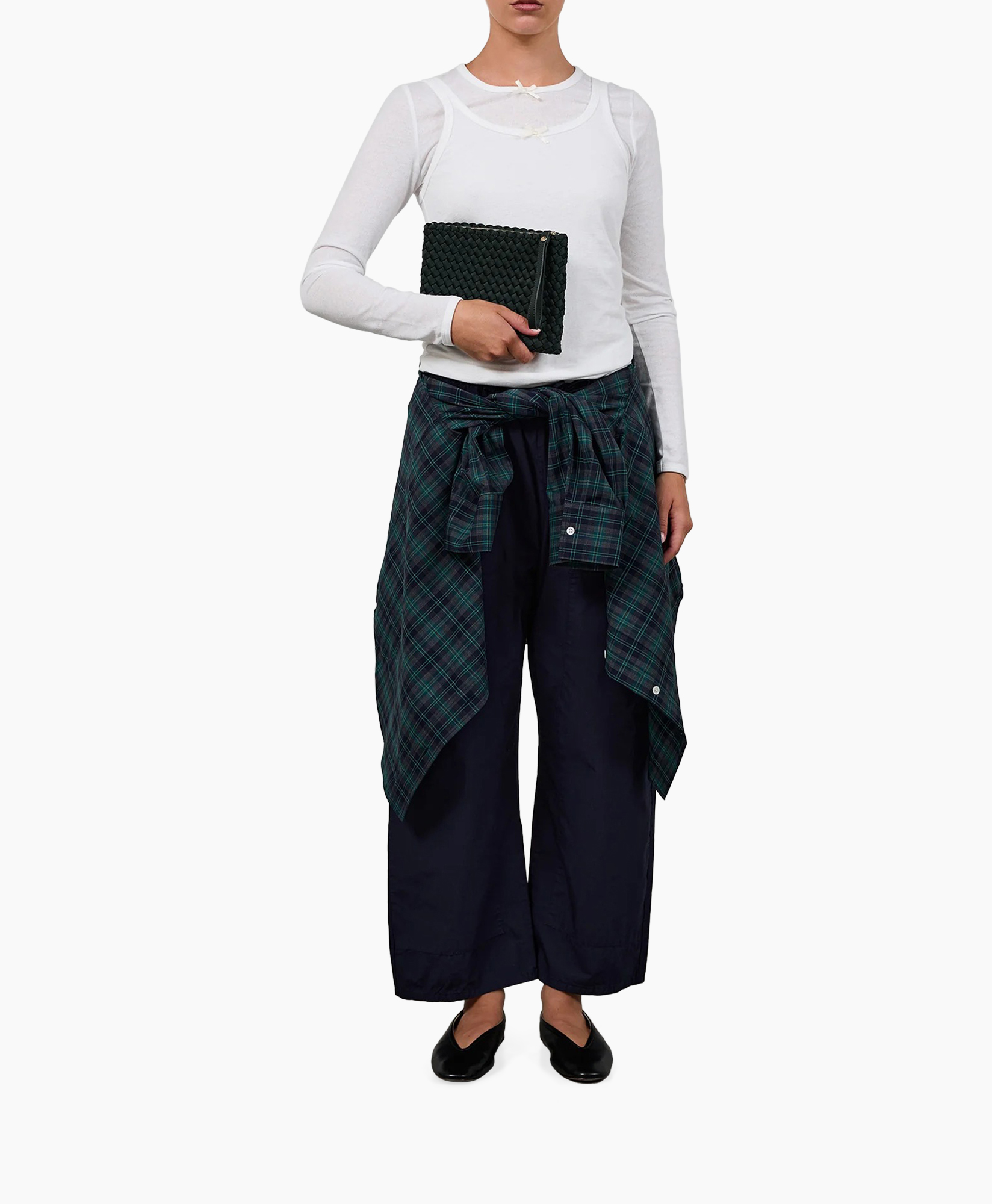 gewoven clutch, groene clutch, polstertas, handtas, gestructureerde vlecht