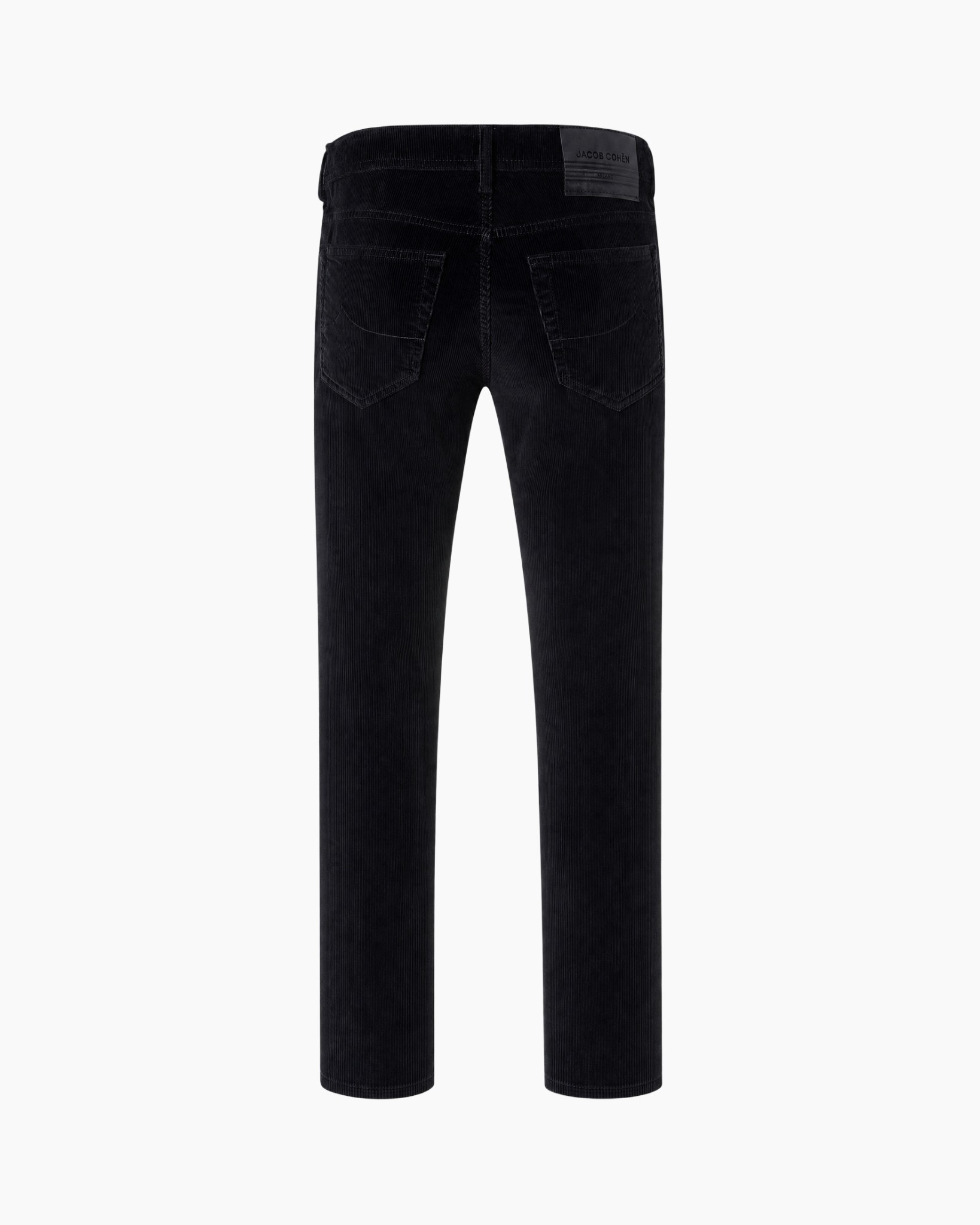 korduroy, broek, zwart, broek, knopsluiting