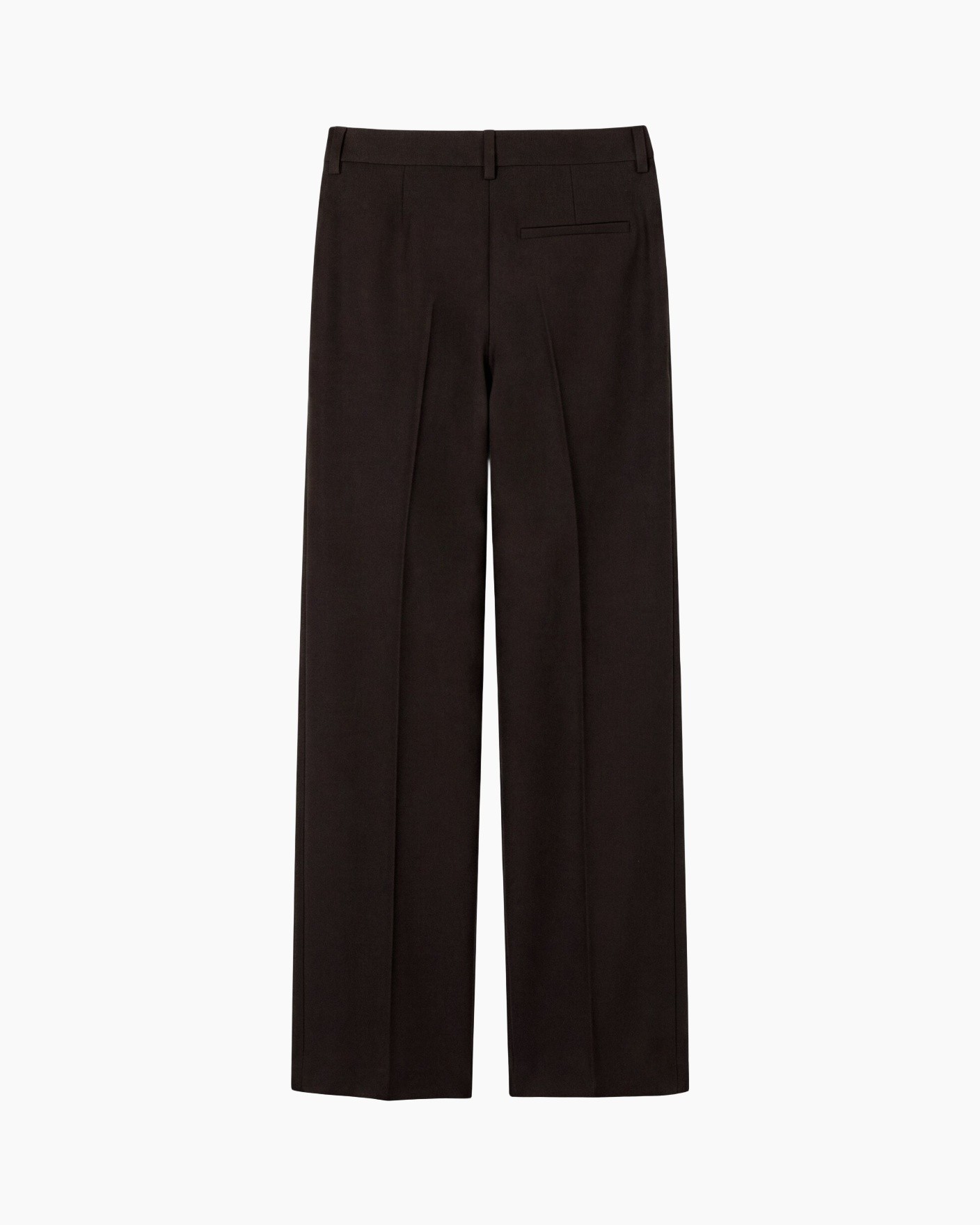 broeken, pantalon, zwart, wijdvallend, achterzak