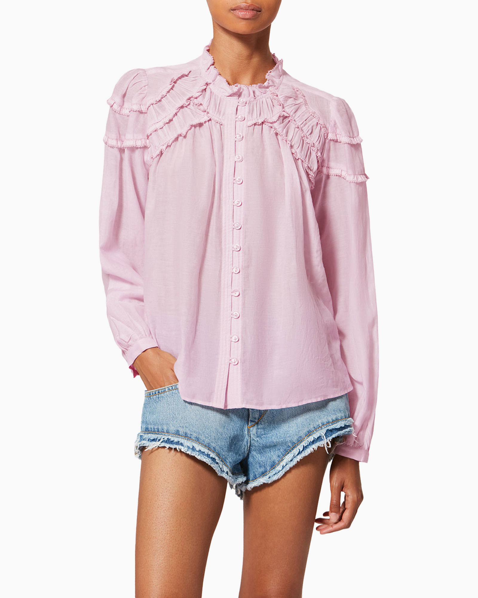 Blouse, Clothing, Shorts