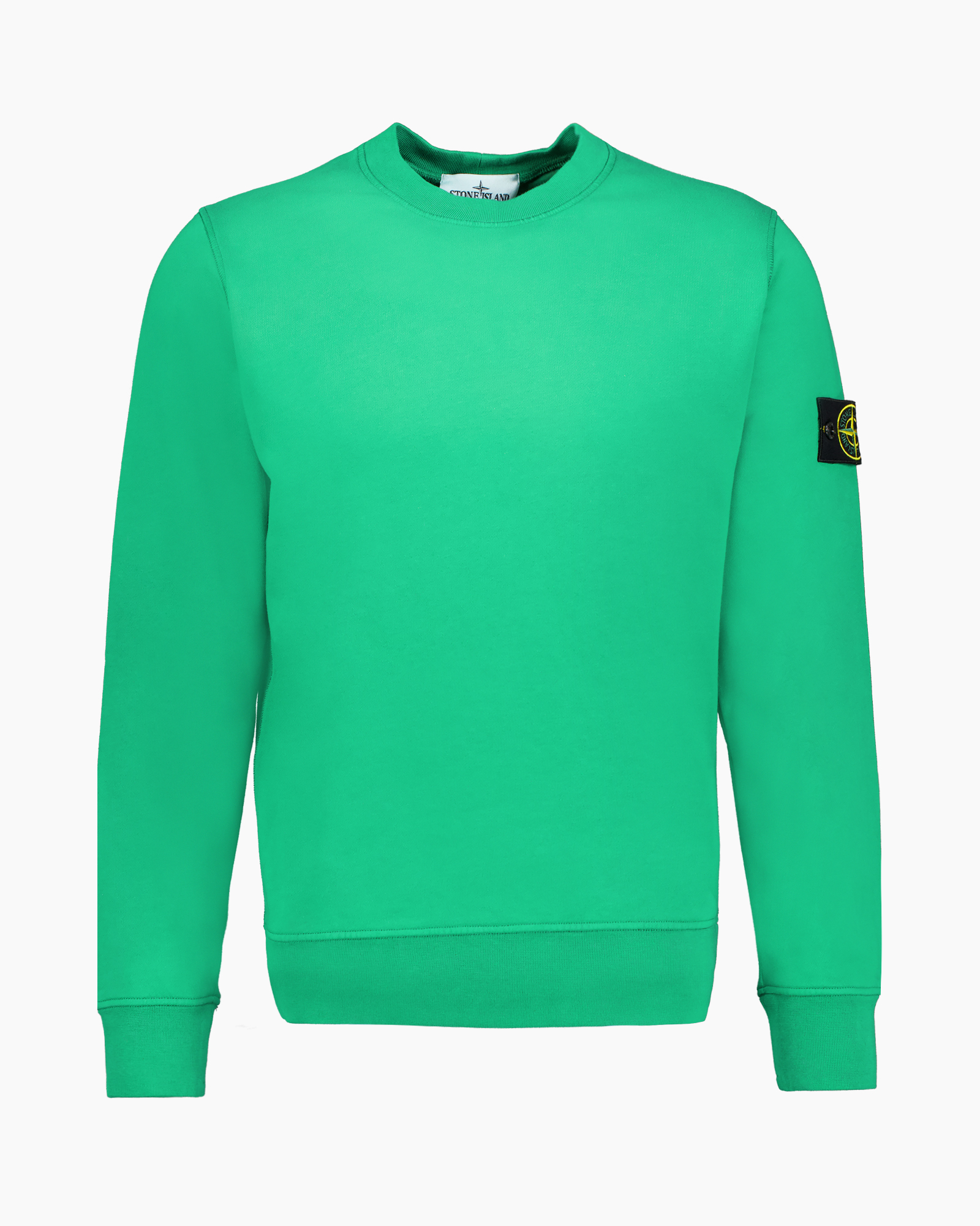 hoodie, groen, lang-sleeve, rond-neklap, effen