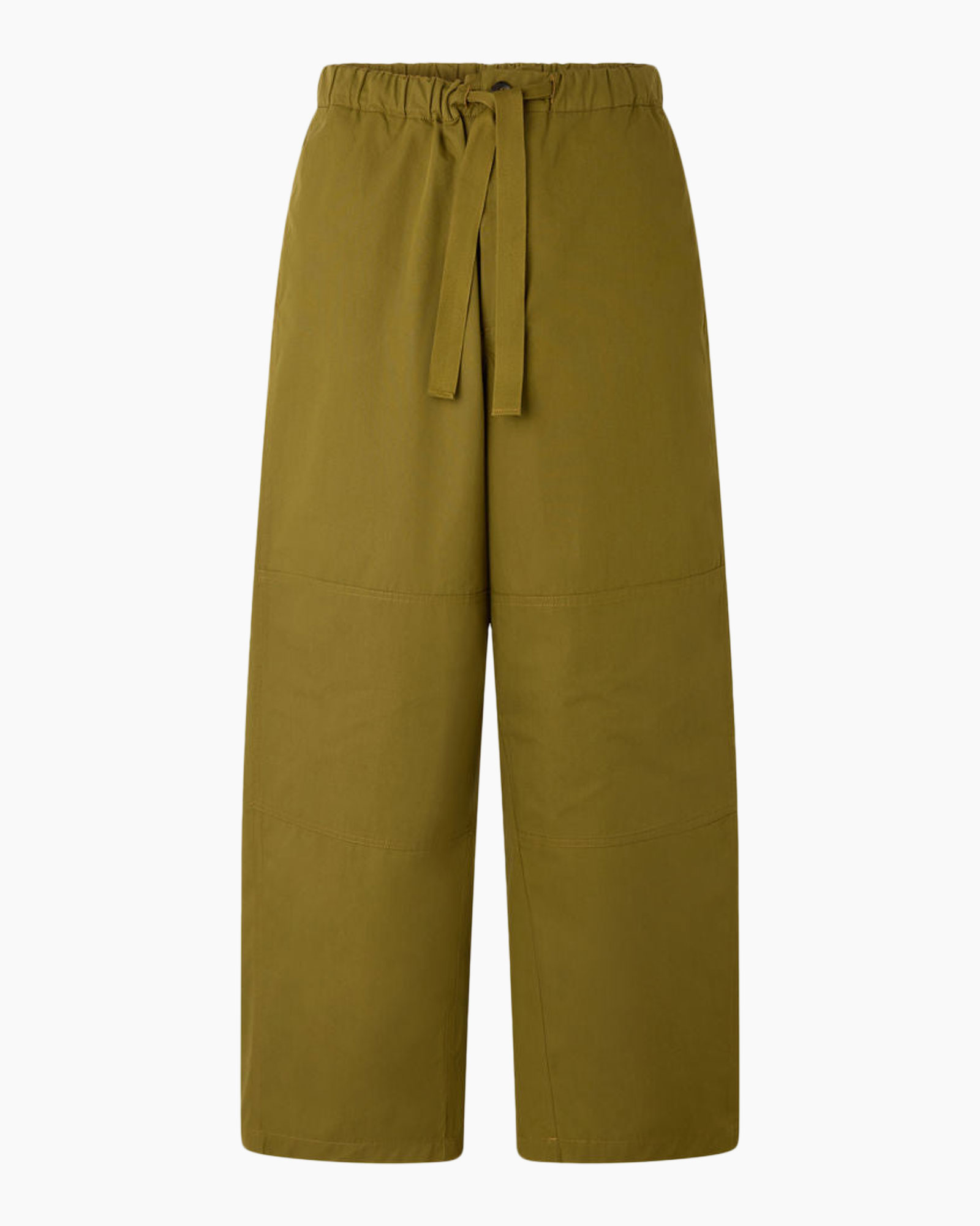 culotte, wijdvallend, olijfgroen, linnenachtig, touwtjes verstelbaar